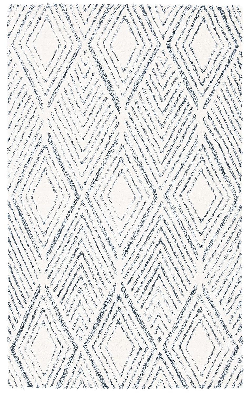 Abstract ABT350 Handmade Indoor Accent Rug - Ivory/Charcoal - 2'-3"x4' - Safavieh