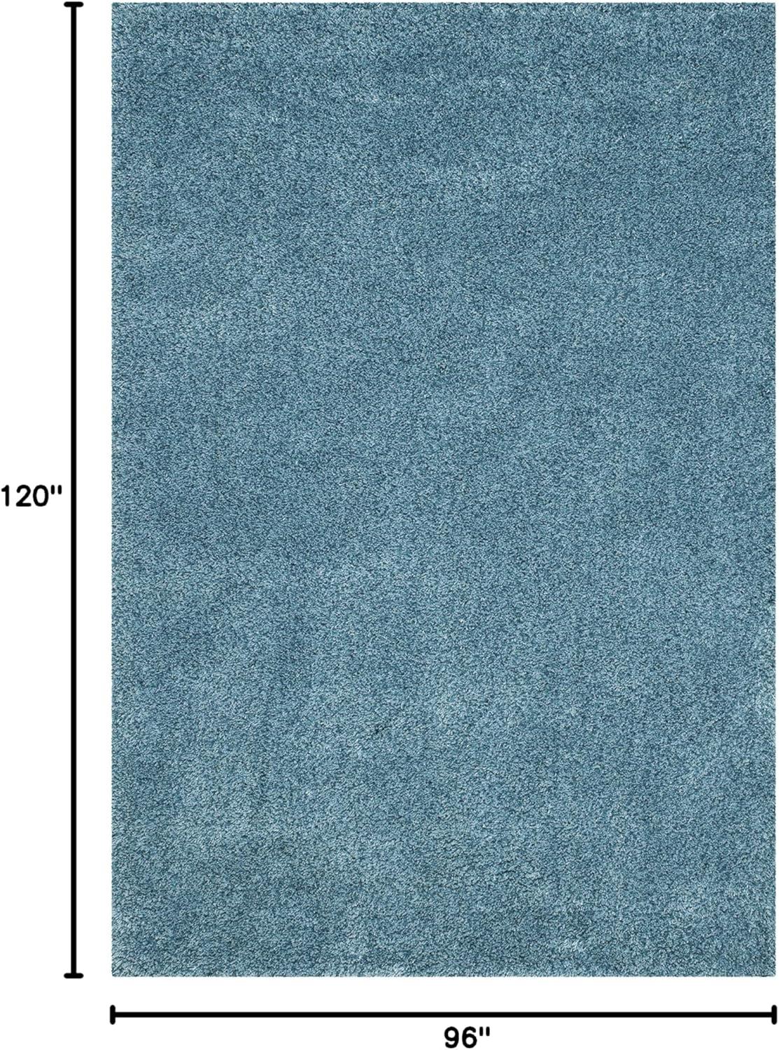 California Shag SG151 Power Loomed Indoor Area Rug - Turquoise - 8'x10' - Safavieh
