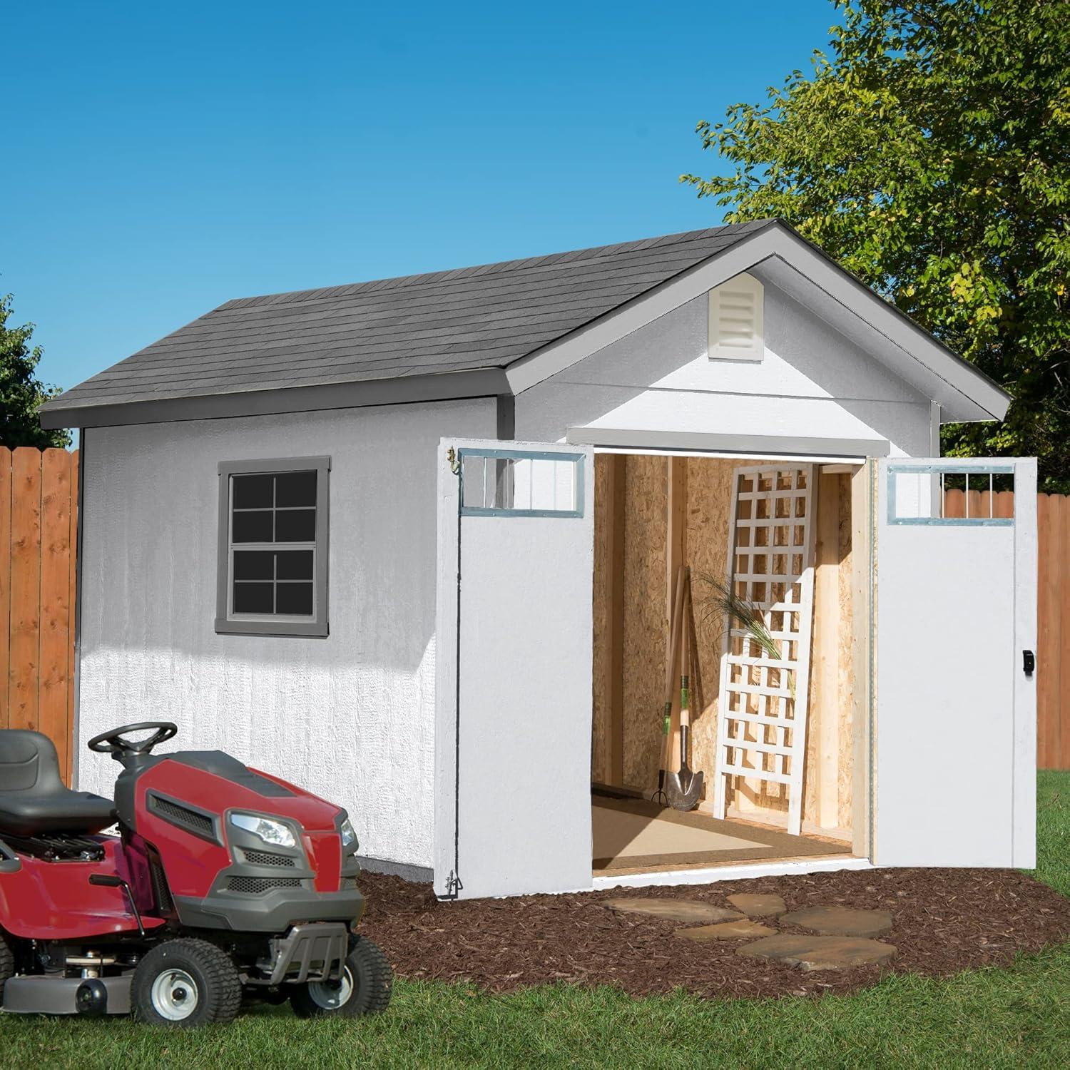 Handy Home Products Beachwood 10 ft. x 12 ft. Wood Storage Shed (with Floor)