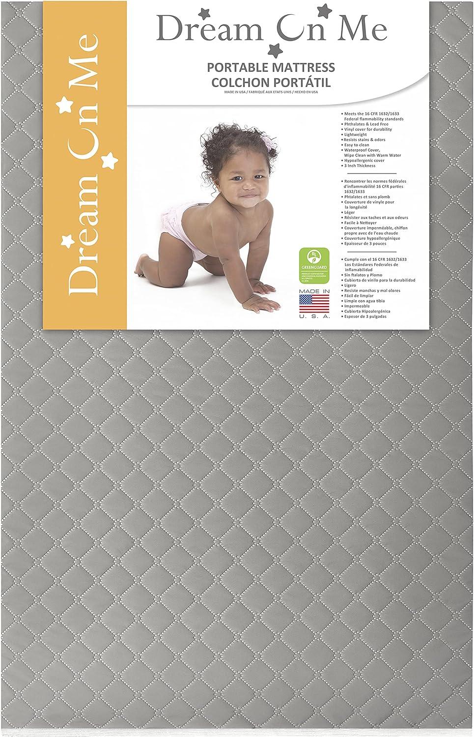 Dream on Me Aster 1.5" Fiber Portable/Mini Crib Foam Mattress