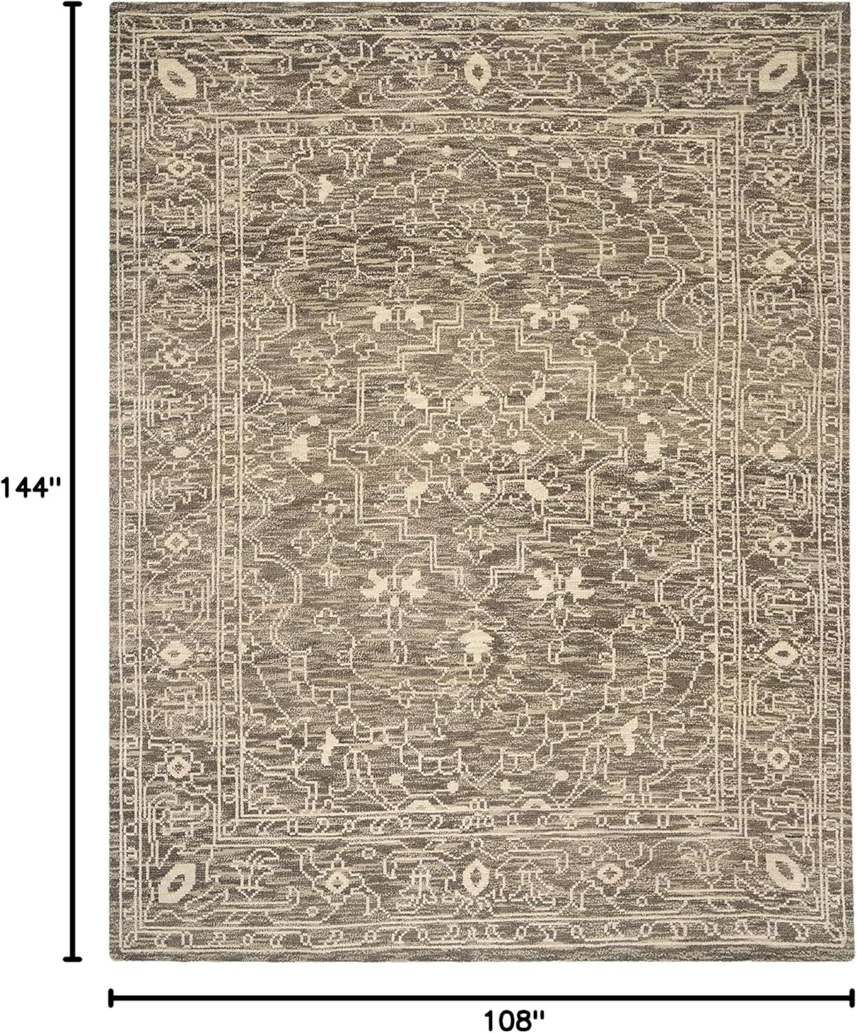 SAFAVIEH Kenya Gracelyn Traditional Area Rug, Brown/Beige, 9' x 12'