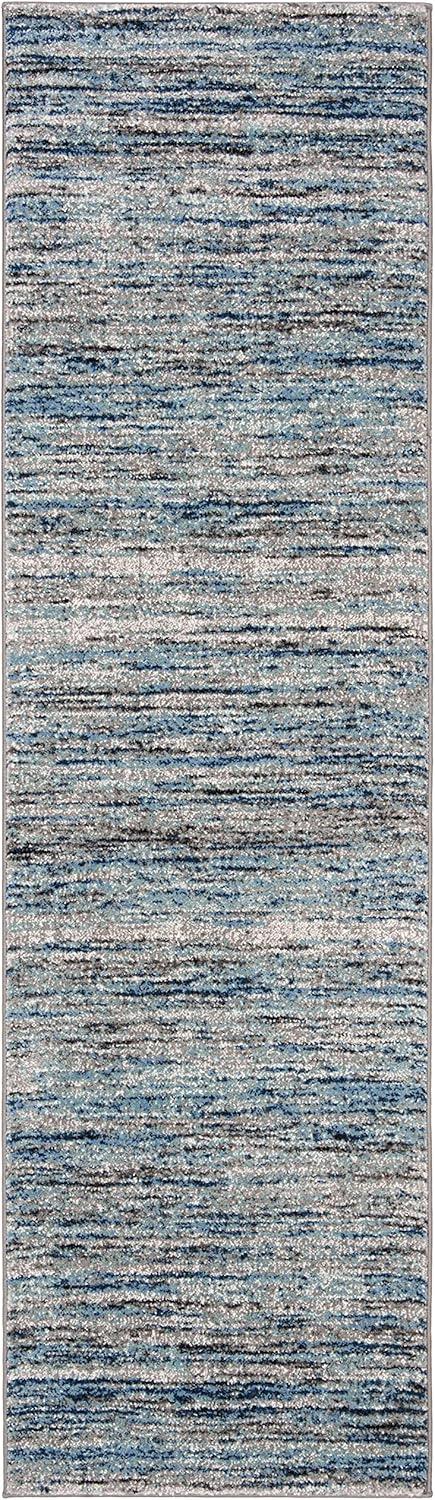 Galaxy GAL113 Power Loomed Indoor Runner - Blue/Grey - 2'3"x8' - Safavieh