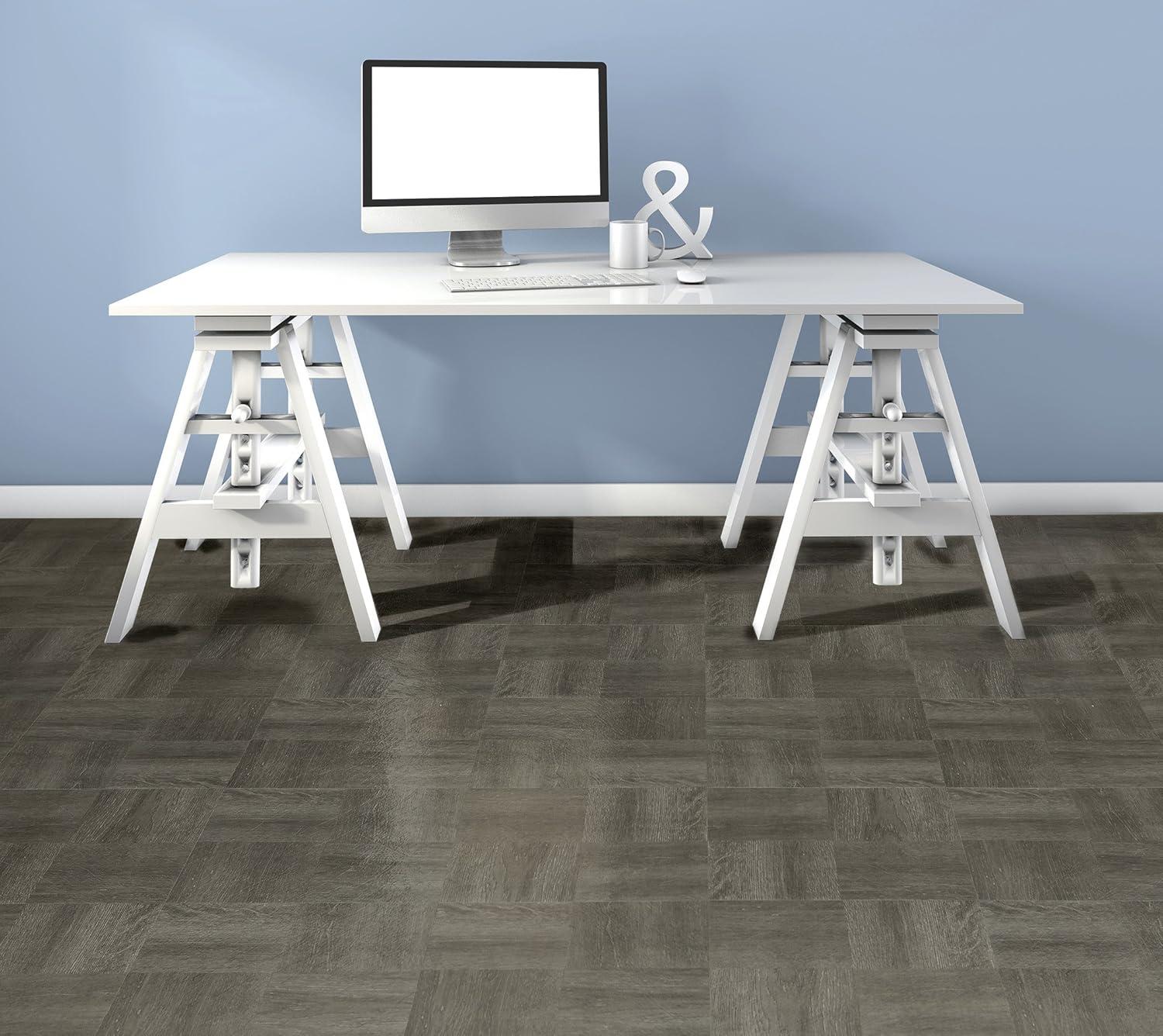 Charcoal Grey 12'' x 12'' Self-Adhesive Vinyl Floor Tiles