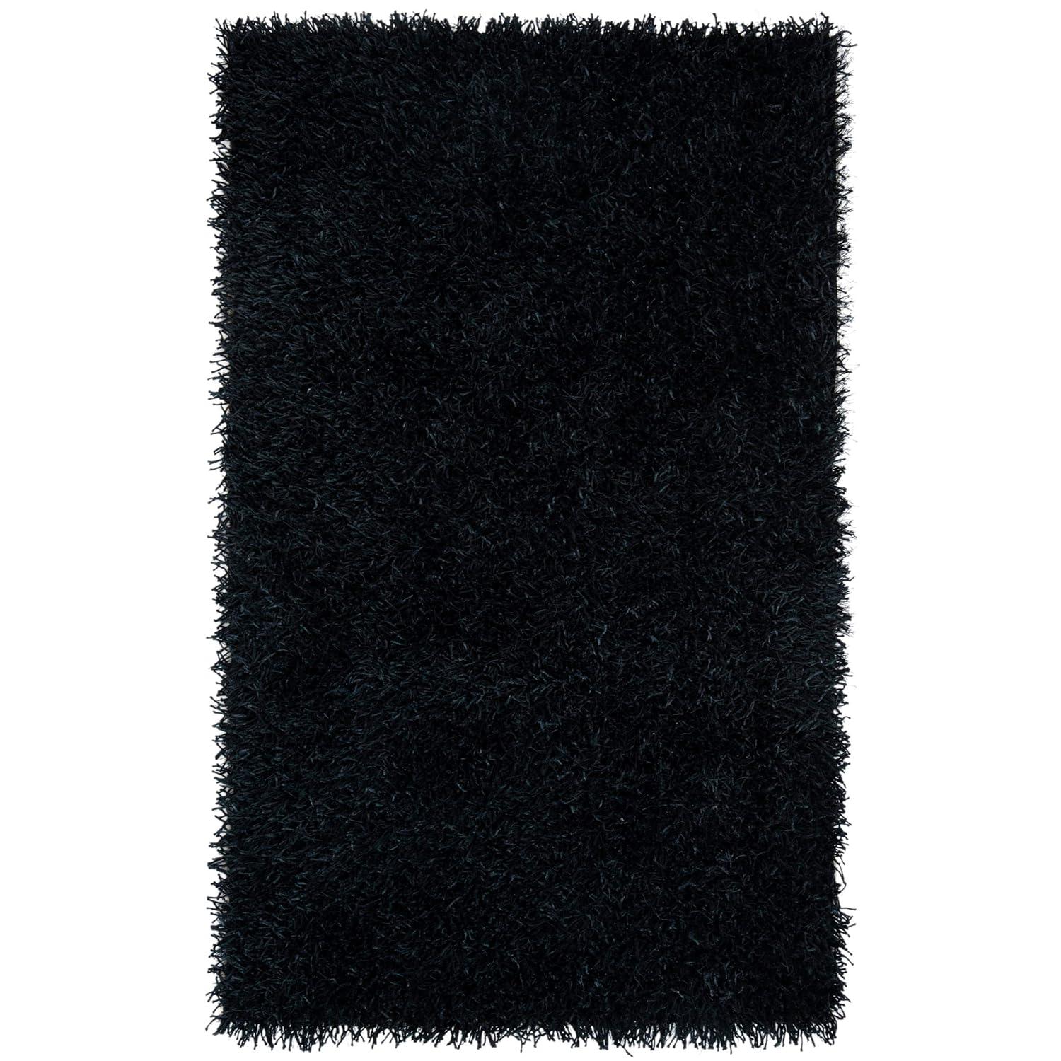 New Orleans Shag SG531 Hand Tufted Indoor Accent Rug - Black/Black - 4'x6' - Safavieh