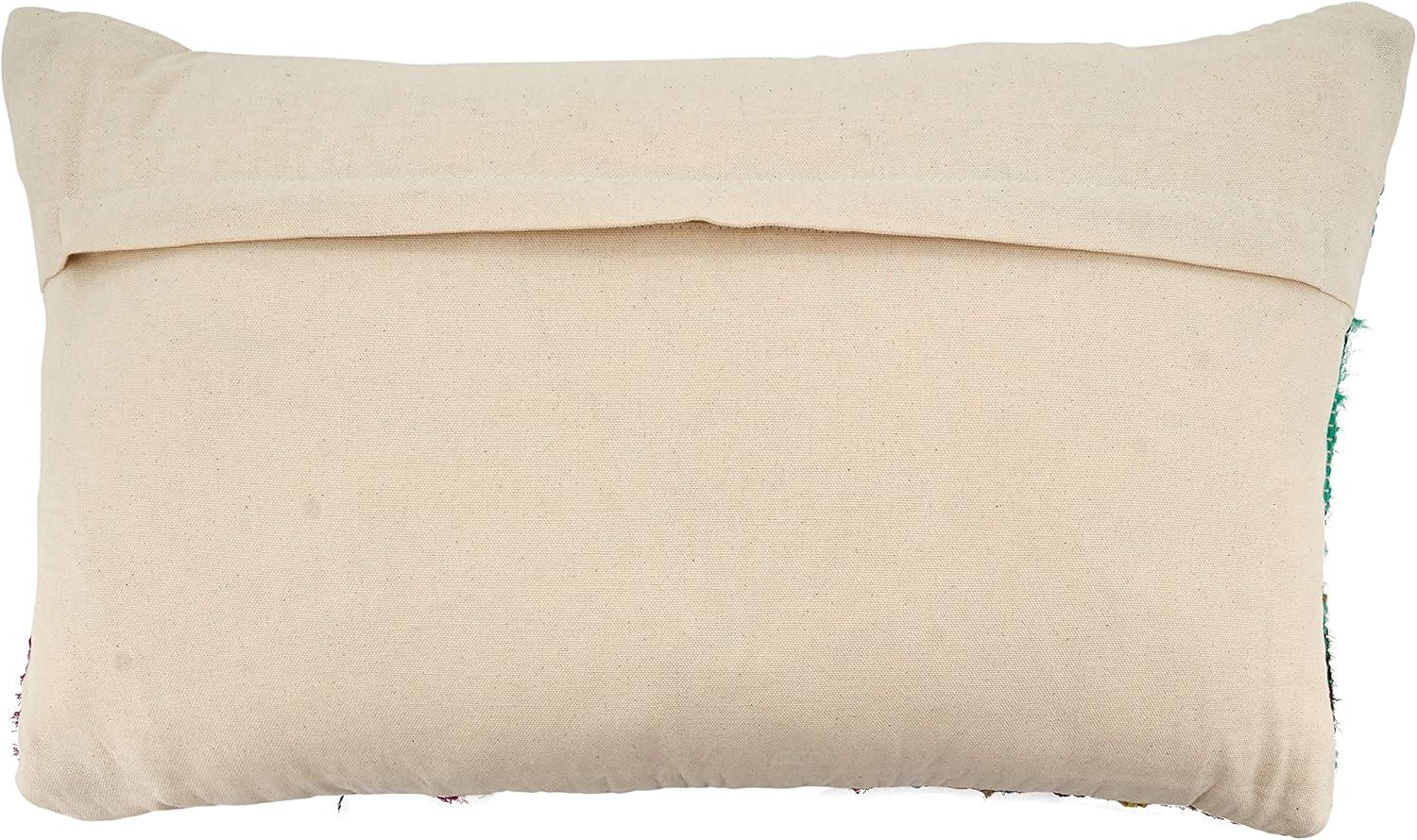 Saro Lifestyle Multi-Colored Chindi  Decorative Pillow Cover