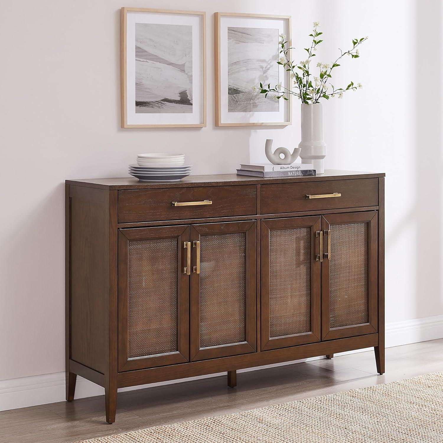 Crosley 56" Milo Sideboard Dark Brown