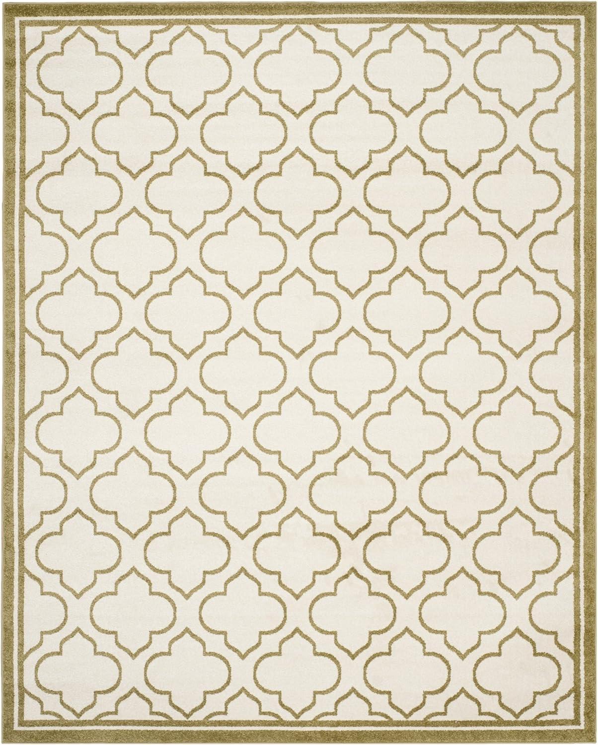 Amherst AMT412 Power Loomed Area Rug - Ivory/Light Green - 6'x9' - Safavieh.