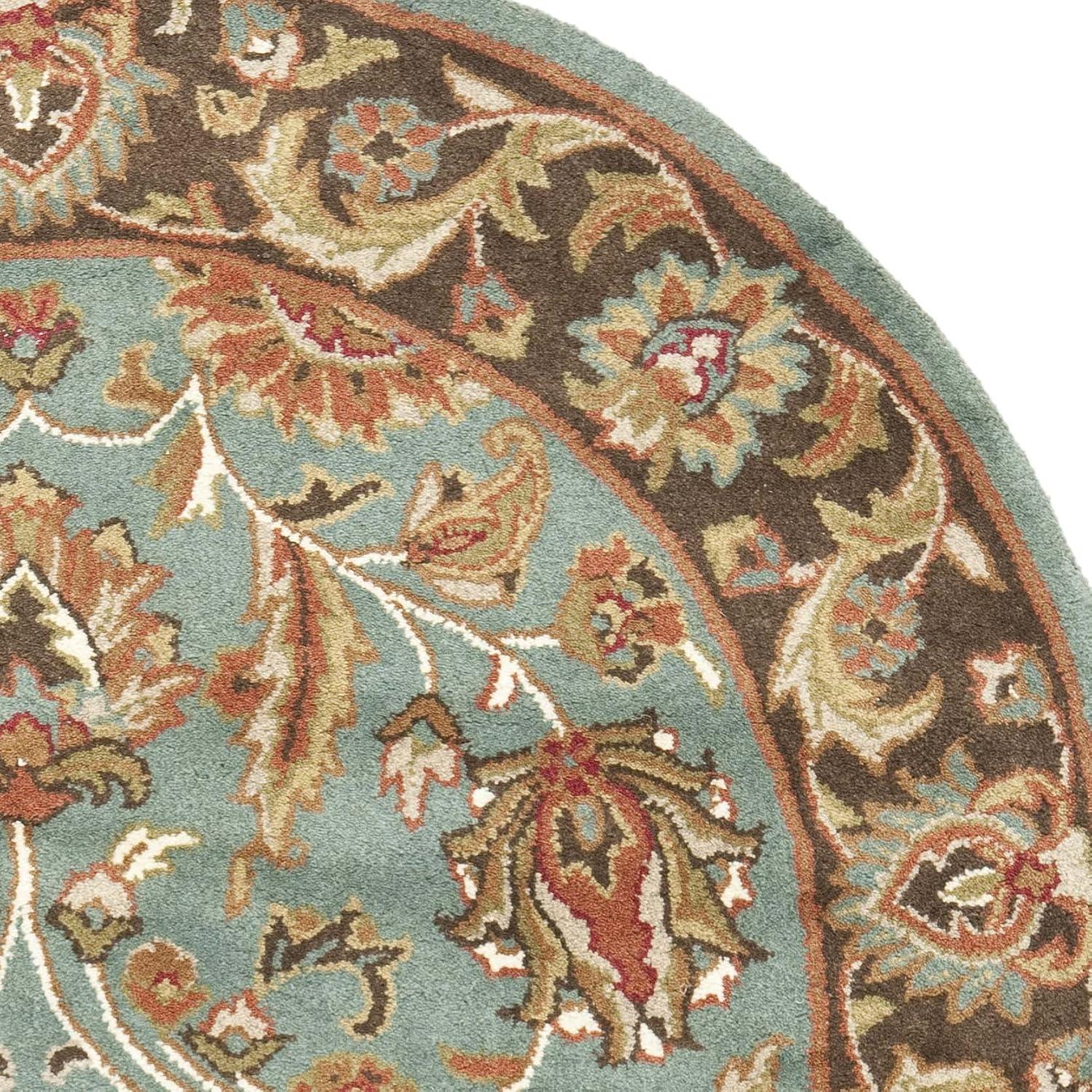 Heritage HG812 Hand Tufted Area Rug - Blue/Brown - 4'6"x6'6" Oval - Safavieh.