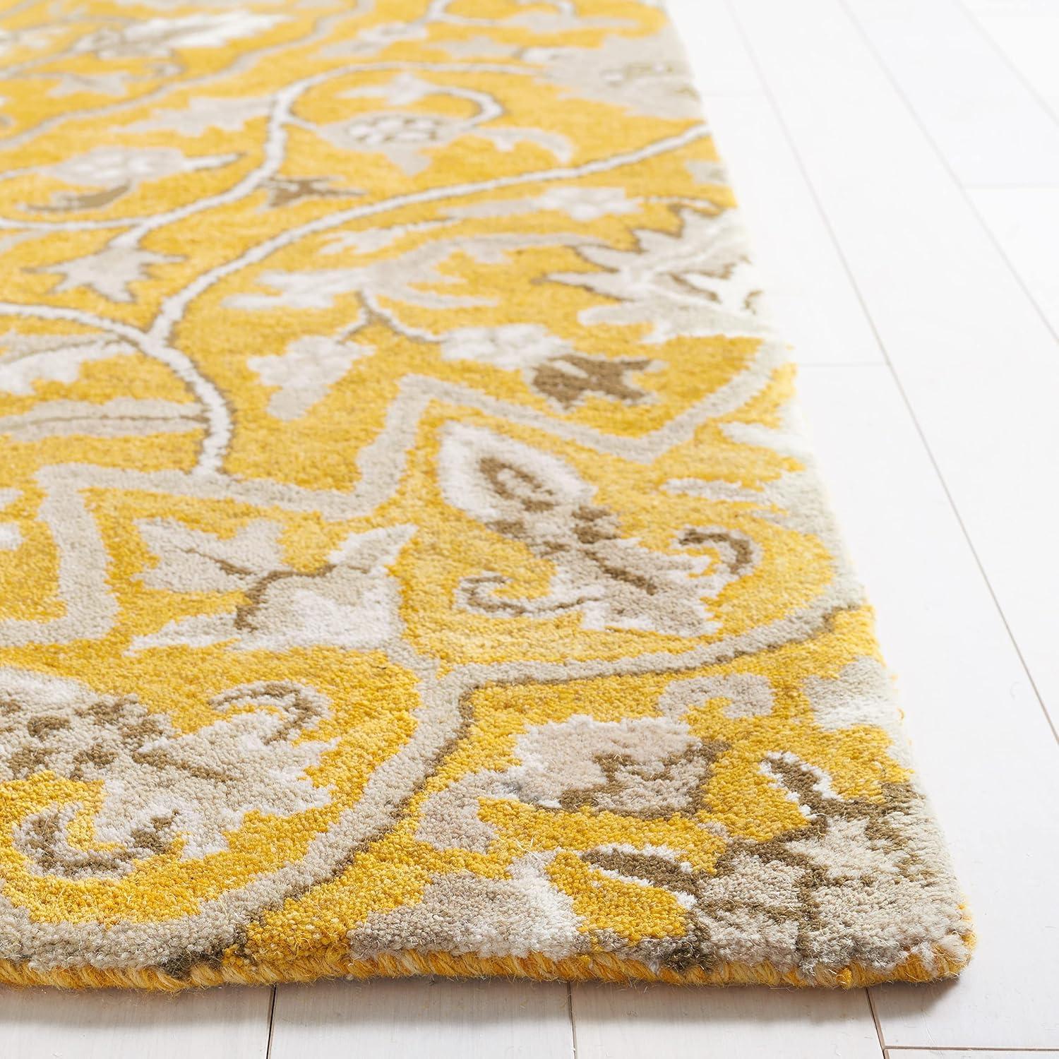 Bella BEL673 Hand Tufted Accent Rug - Gold/Taupe - 2'6"x4' - Safavieh.