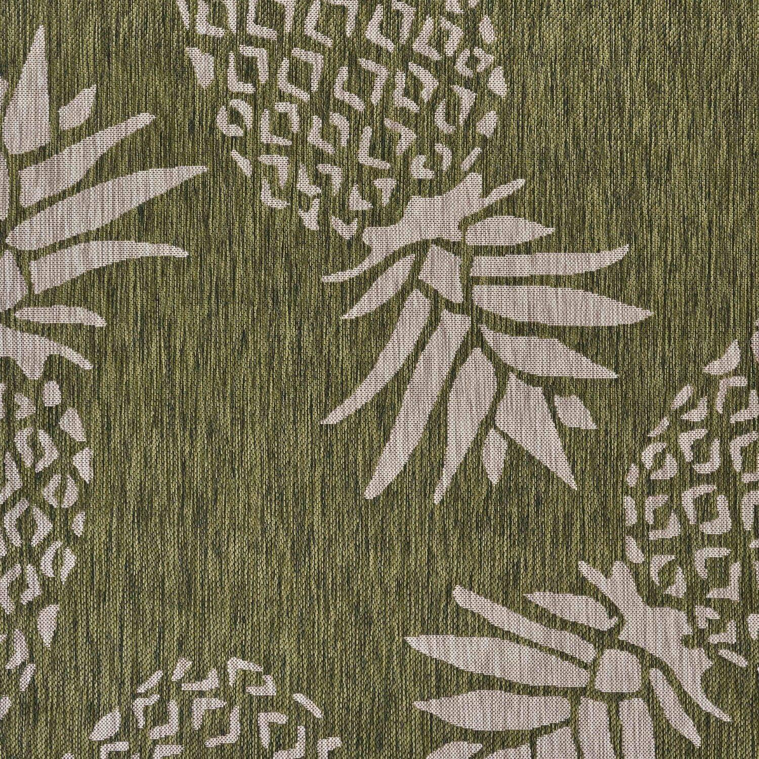 Ox Bay Caliana Tropical Pineapple Indoor, Outdoor Area Rug, Green, 5' x 7'