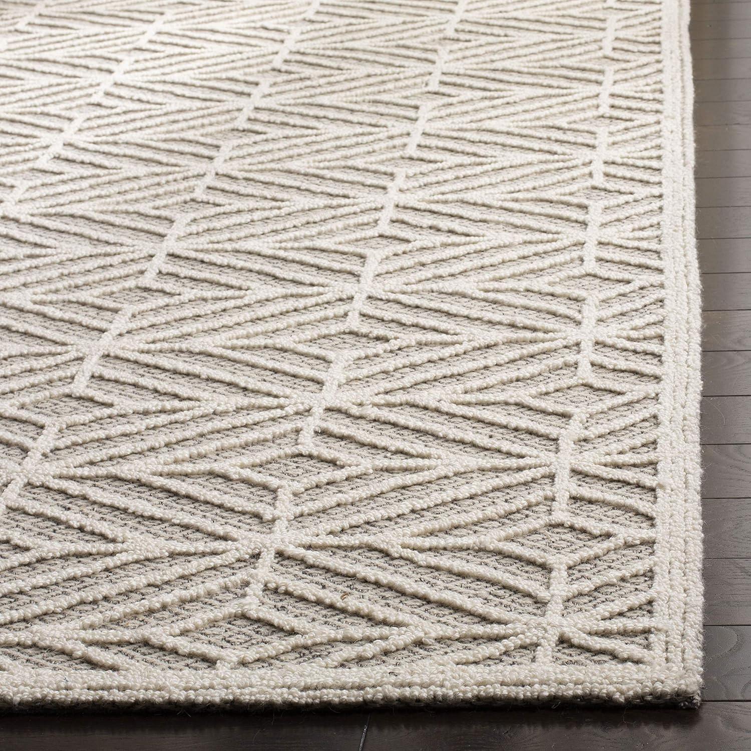 Trace TRC212 Hand Tufted Area Rug - Ivory/Black - 3'x5' - Safavieh.