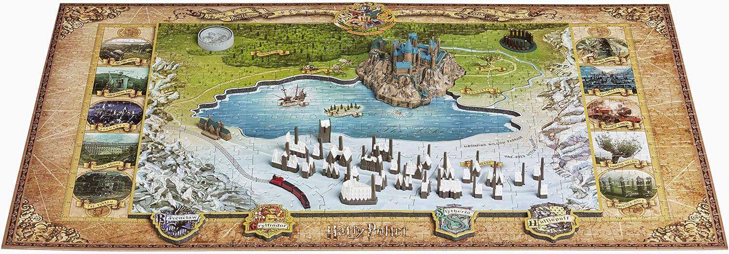 4D Cityscape Harry Potter Wizarding World Hogwarts & Hogsmeade Puzzle Standard, Multi (51108)