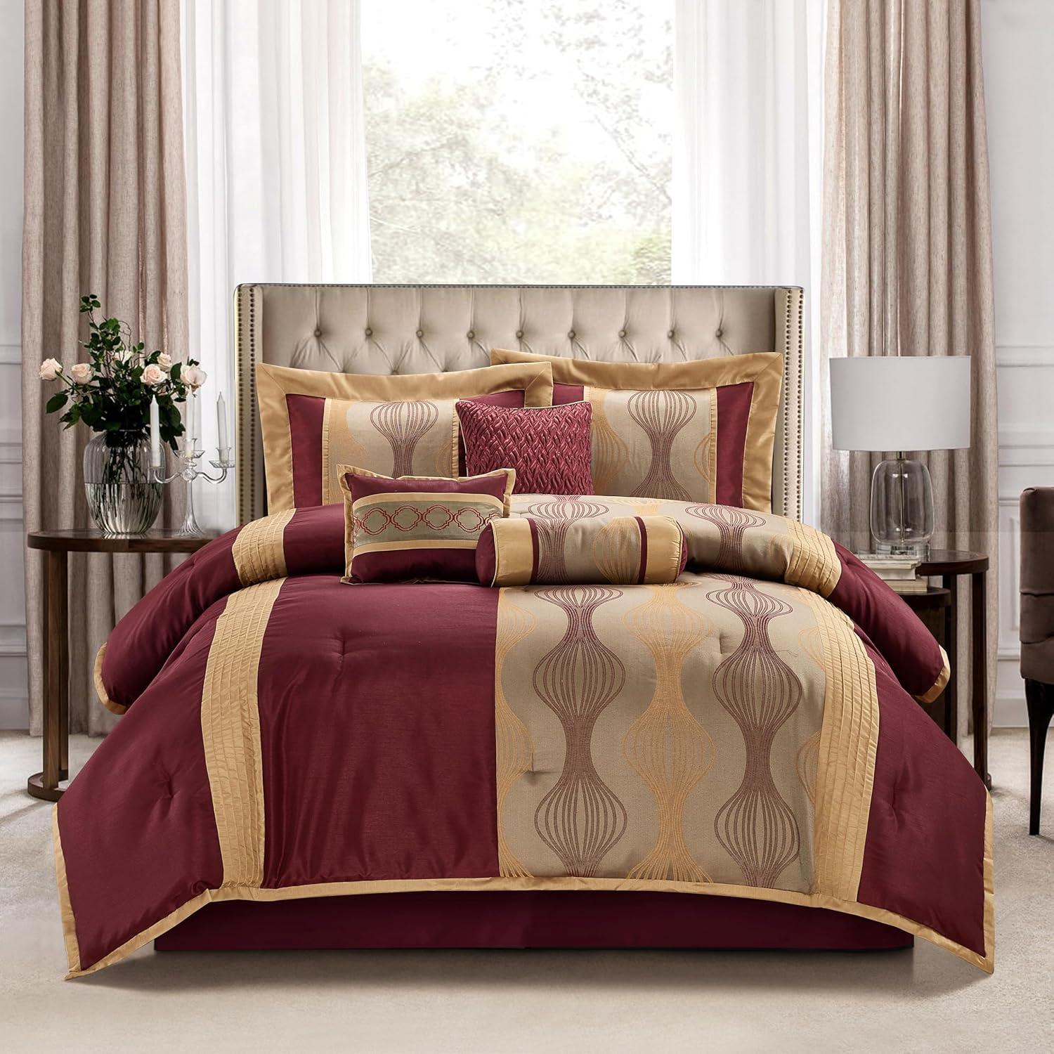 Kath 7 Piece Microfiber Modern & Contemporary Comforter Set