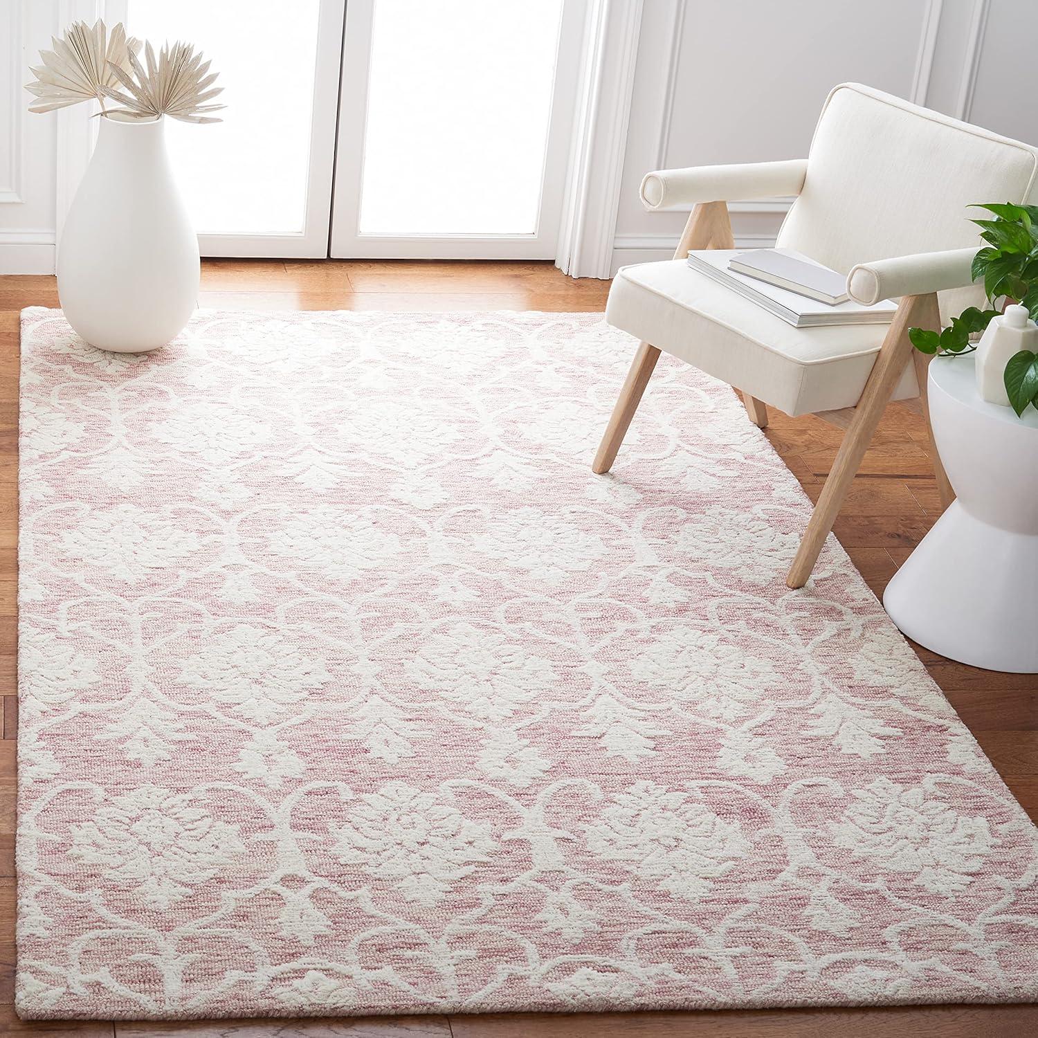 Metro MET996 Hand Tufted Indoor Area Rug - Pink/Ivory - 5'x8' - Safavieh