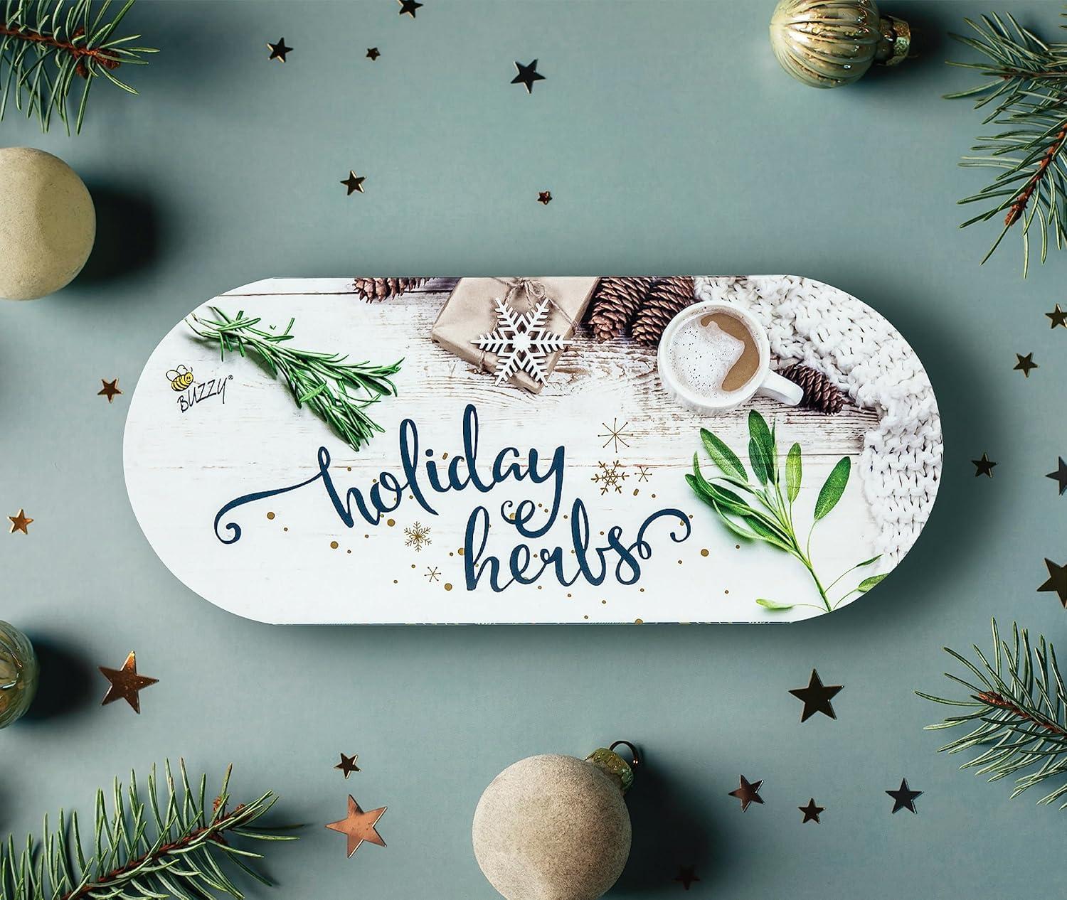 Buzzy Seeds Rosemary and Sage Holiday Herb Garden Indoor Starter Kit