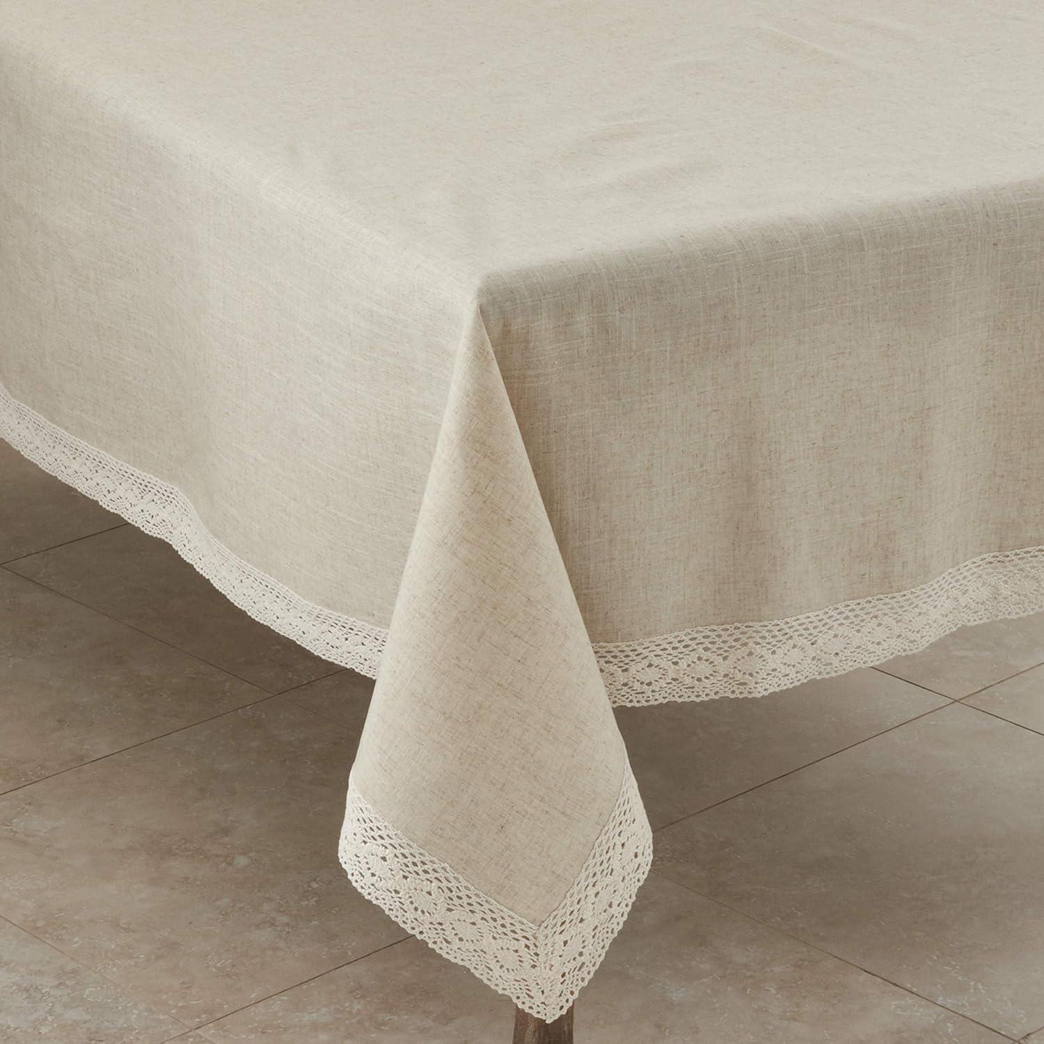 Saro Lifestyle Classic Lace Border Tablecloth