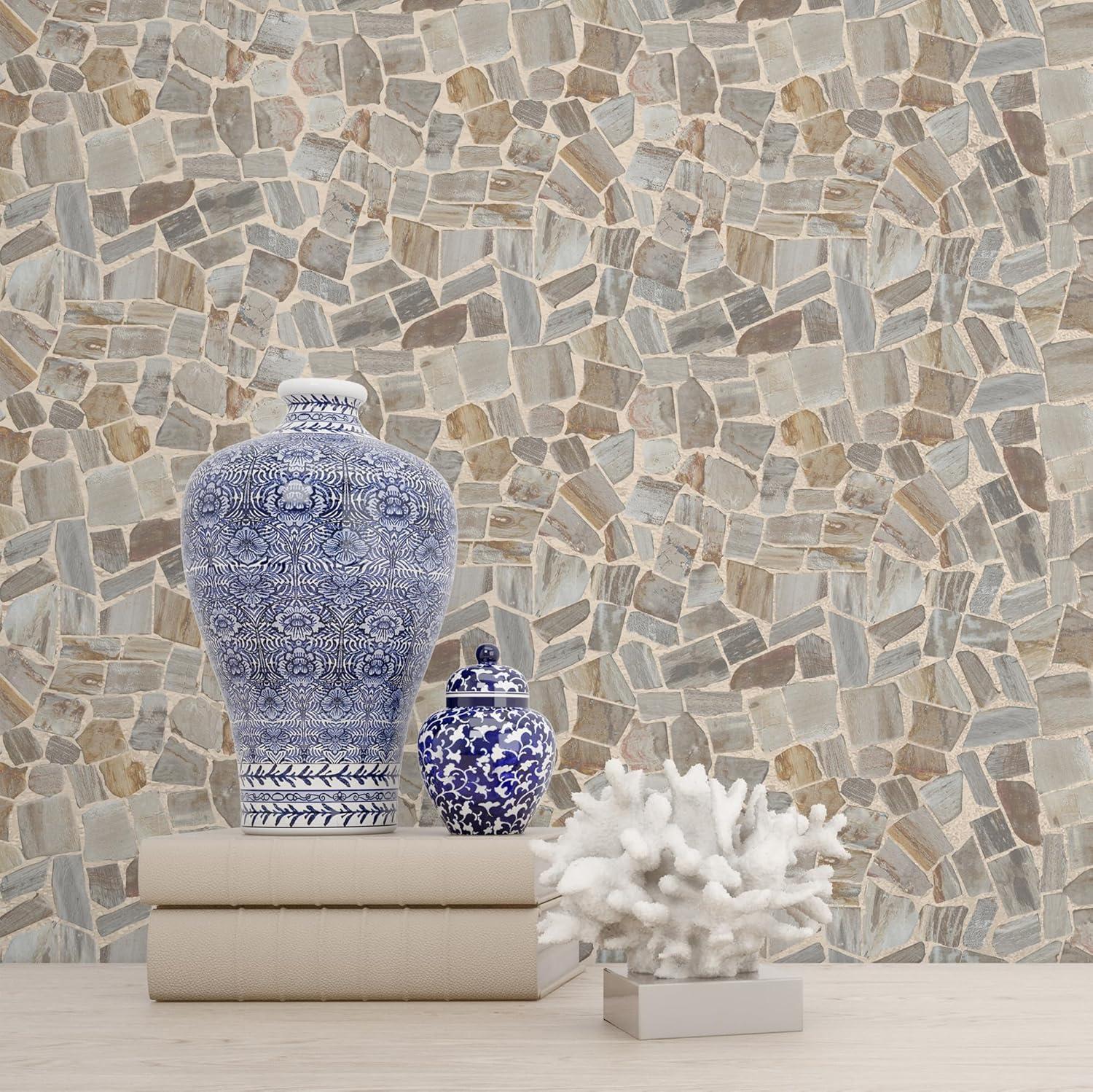 Utah 11.4" x 11.4" Natural Stone Random Mosaic Wall & Floor Tile
