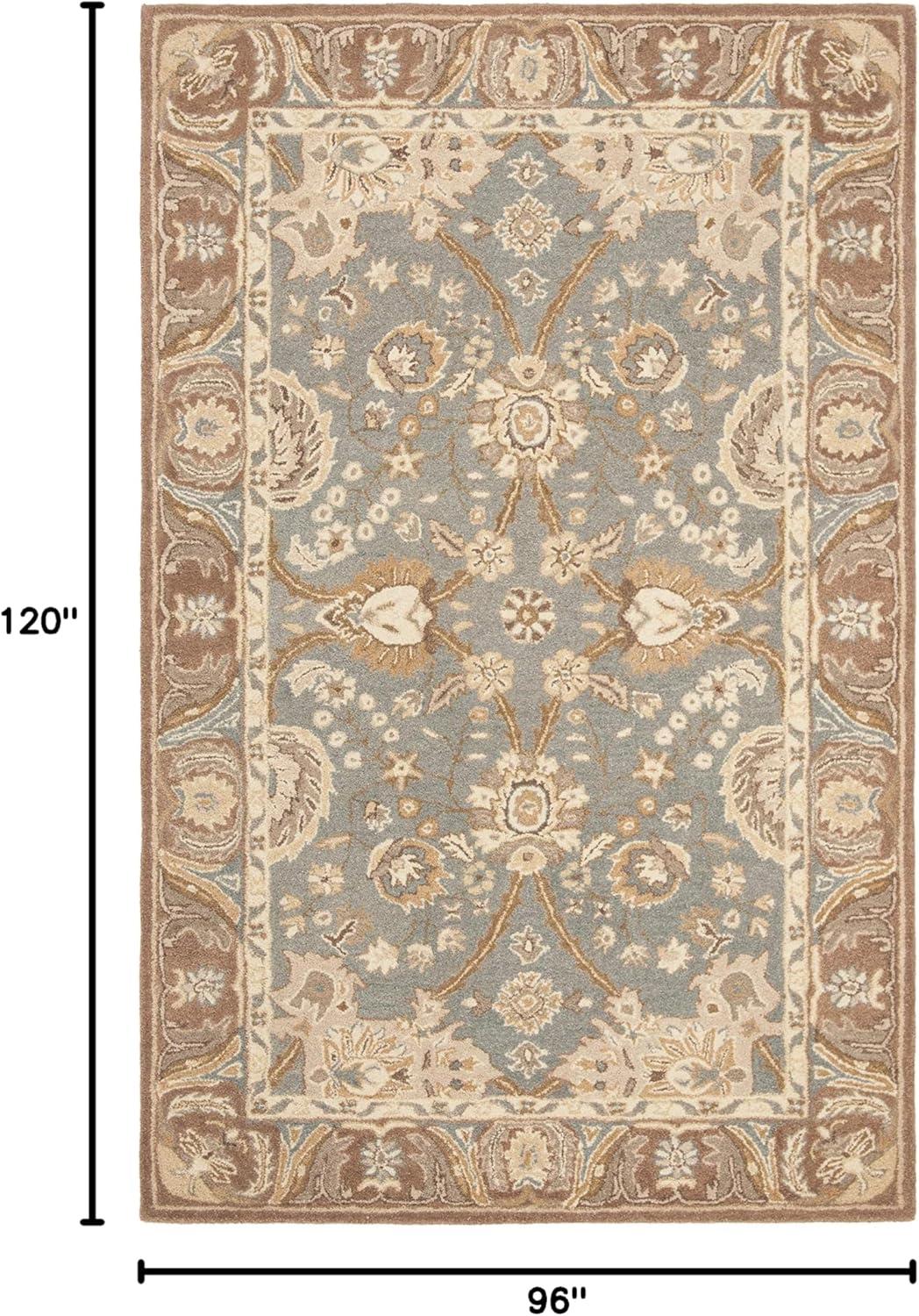 Handmade Tufted Elegance Green Wool 8' x 10' Area Rug