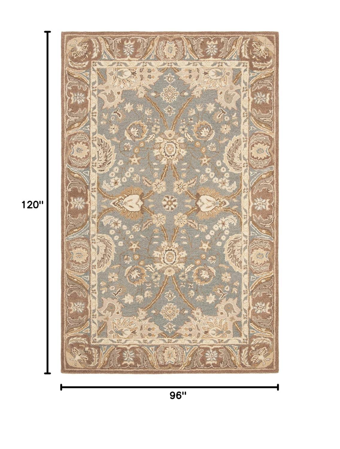 Handmade Tufted Elegance Green Wool 8' x 10' Area Rug