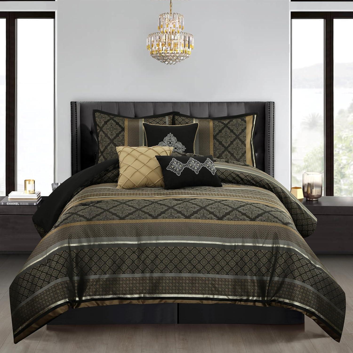 Tefia Karr Microfiber 7 Piece Comforter Set