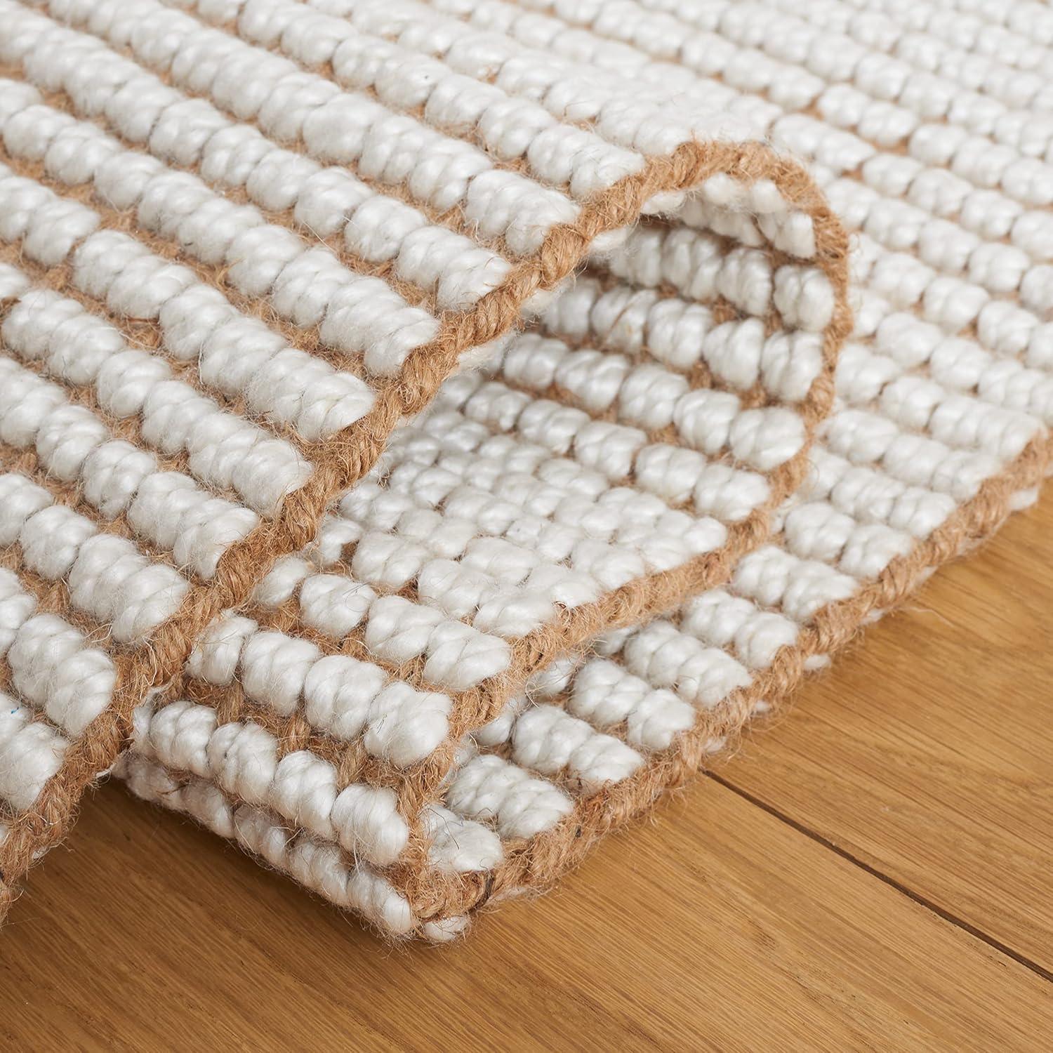Natural Fiber NF826 Hand Woven Indoor Area Rug - Ivory/Natural - 4'x6' - Safavieh