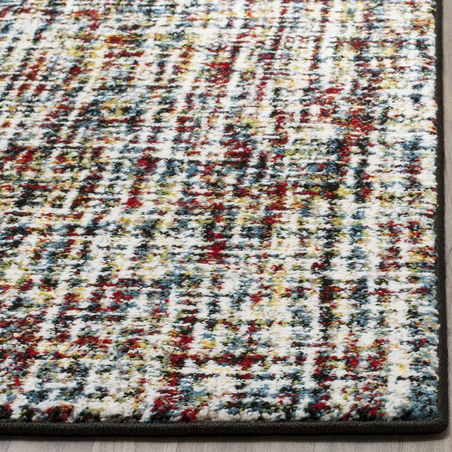 Multicolor Floral Hand-knotted Synthetic Area Rug