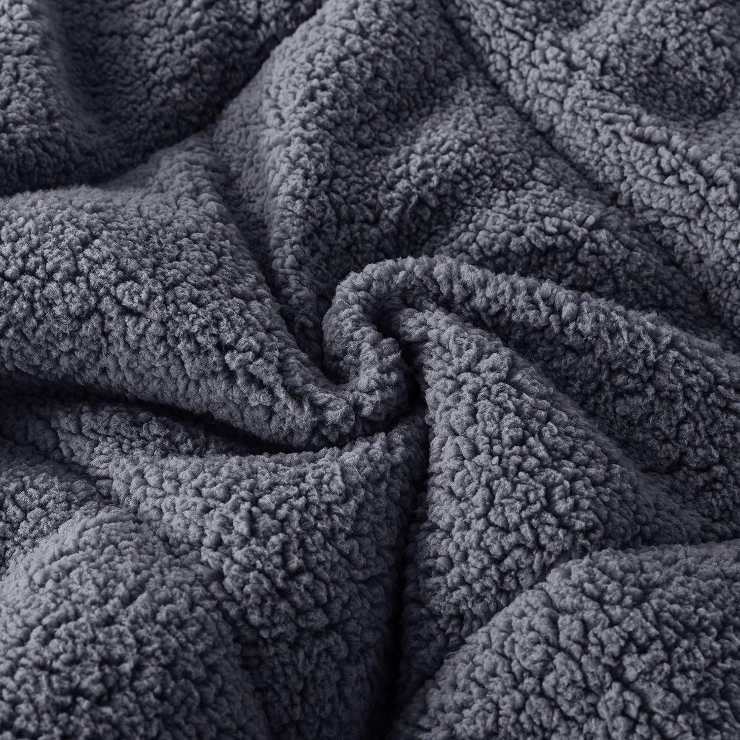 Twin Dark Grey Reversible Microfiber Duvet