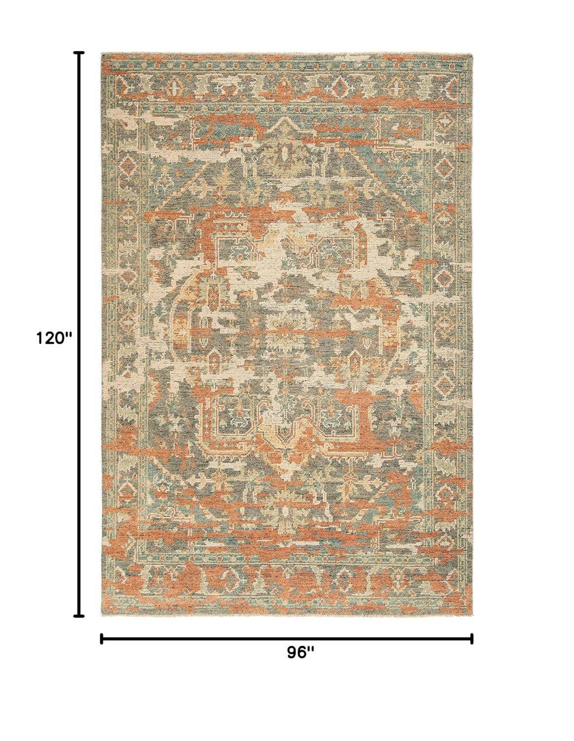 Izmir IZM101 Hand Knotted Area Rug - Rust/Taupe - 8'x10' - Safavieh