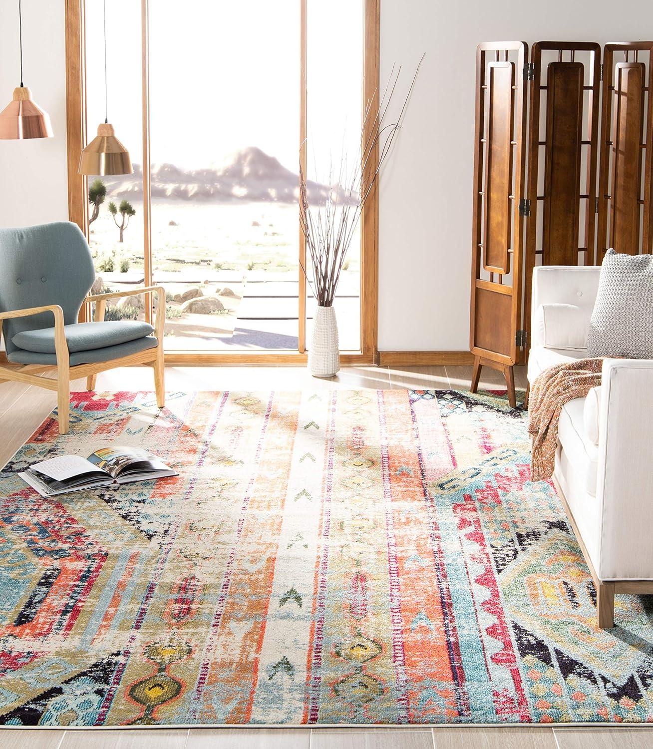 Monaco MNC222 Power Loomed Indoor Area Rug - Multi - 9'x12' - Safavieh