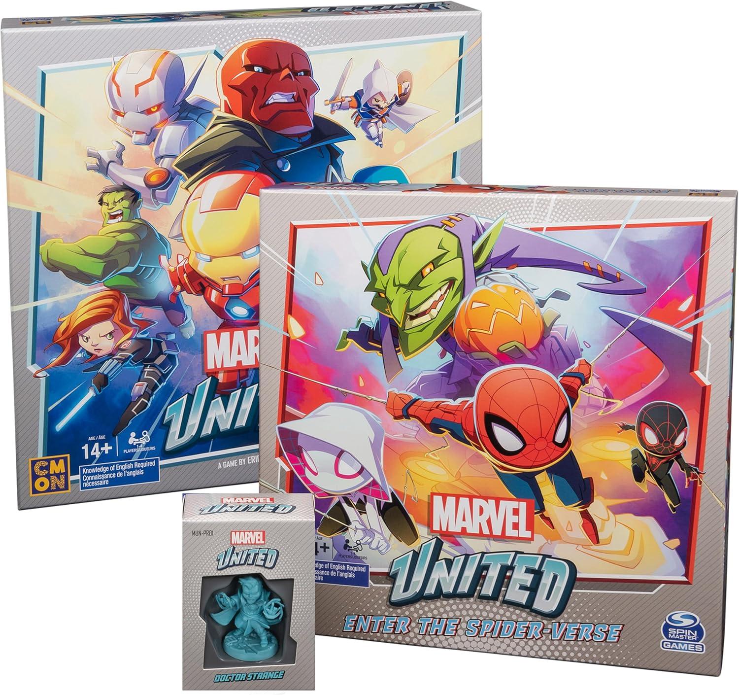 Marvel United, Board Game Bundle Spiderman Dr. Strange, Ages 8 and up