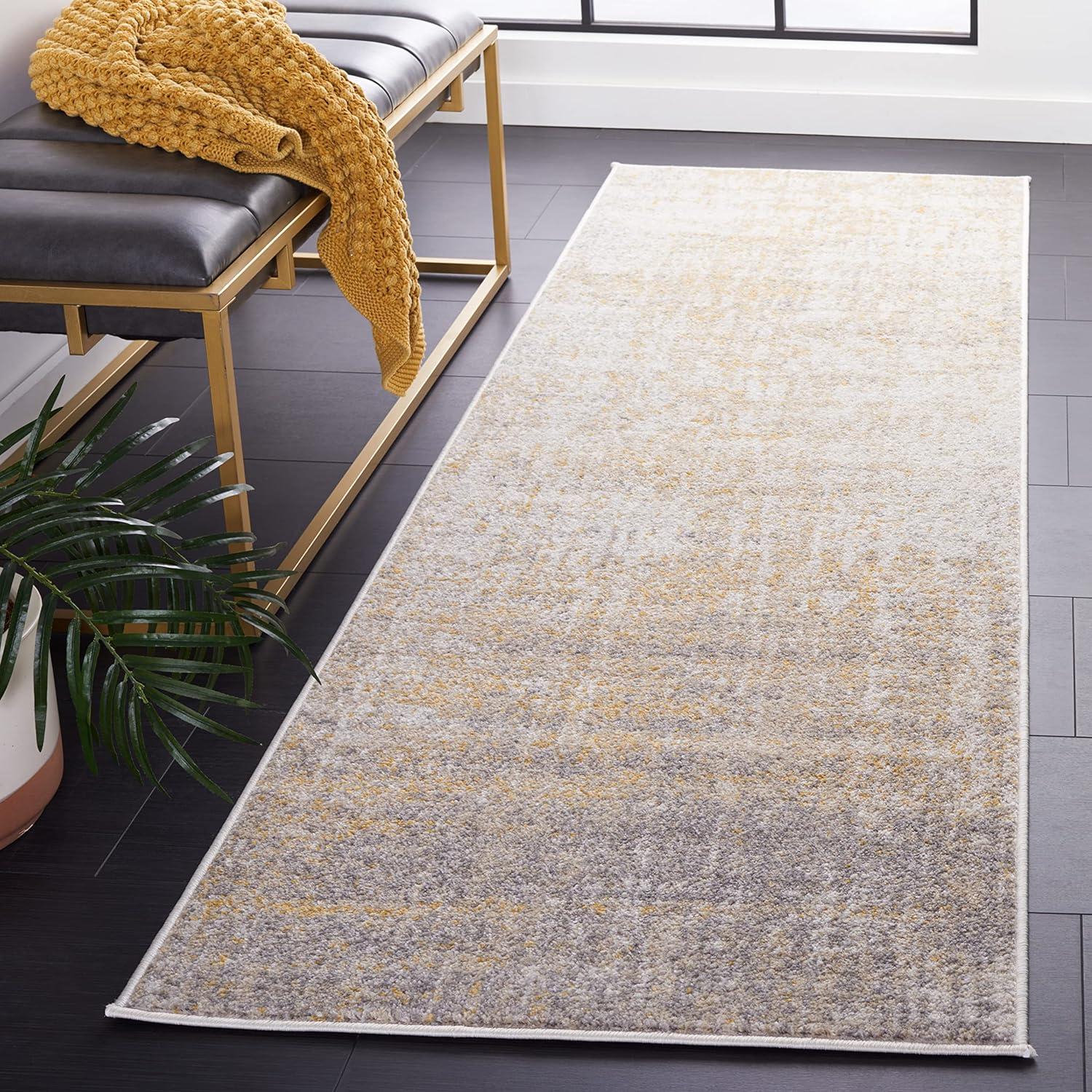 Adirondack ADR207 Machine Made Indoor Runner - Creme/Gold - 2'-1"x6' - Safavieh