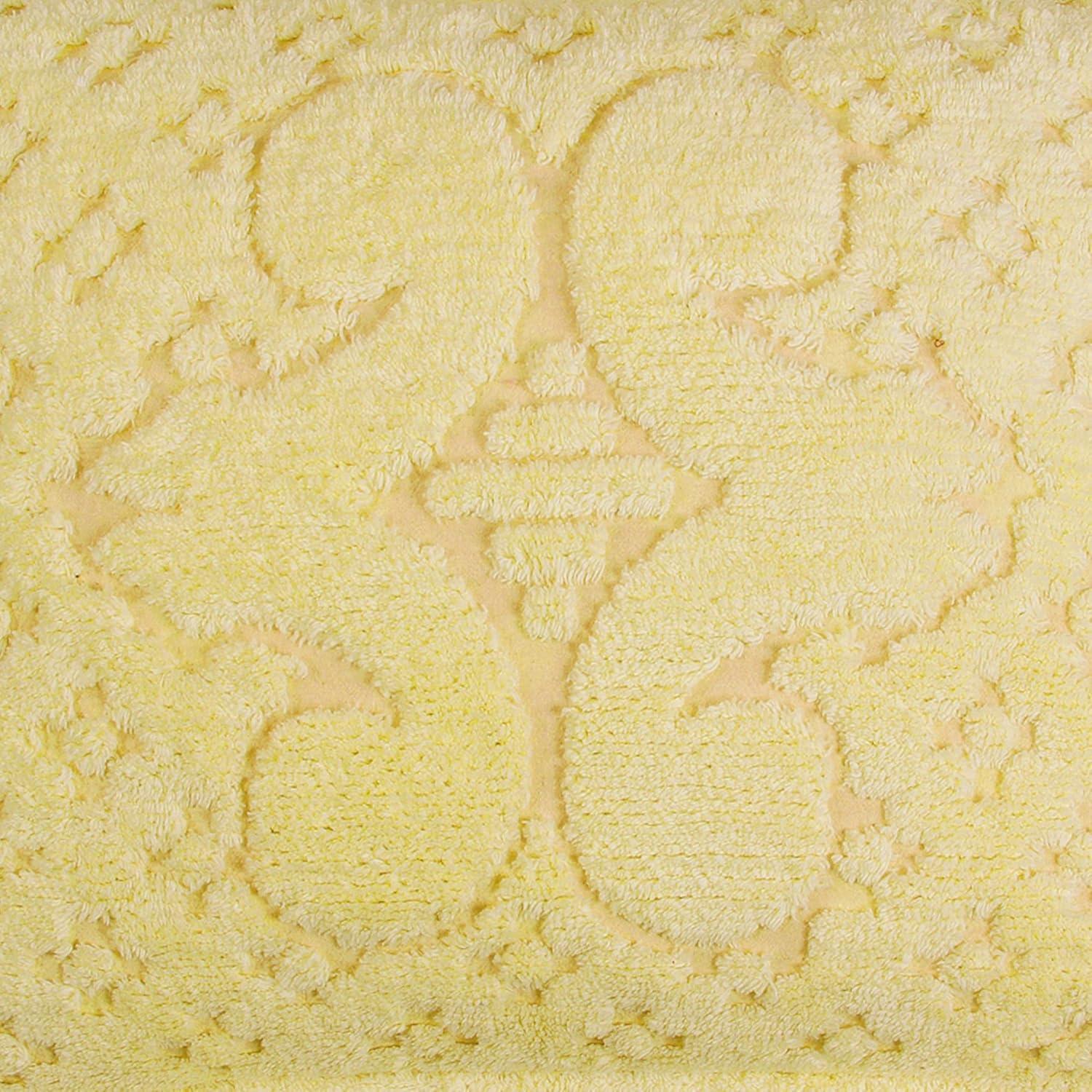 Euro Ashton Collection 100% Cotton Tufted Unique Luxurious Medallion Design Pillow Shams Yellow - Better Trends
