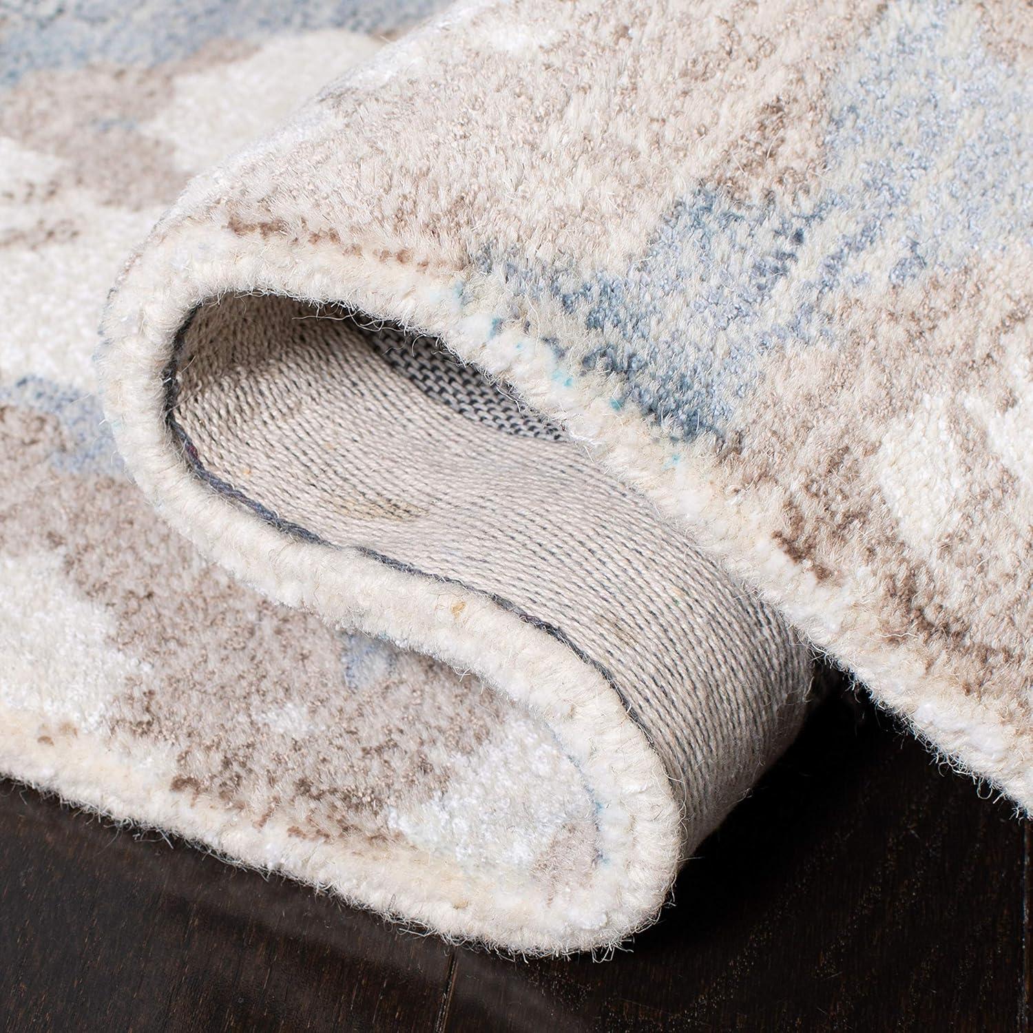 Restoration Vintage RVT112 Hand Tufted Indoor Accent Rug - 3'x5' - Light Brown/Ivory - Safavieh
