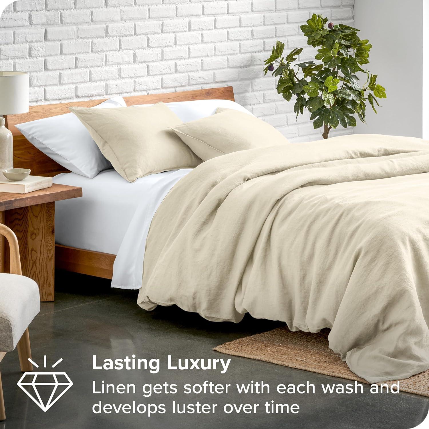 Bare Home Linen Duvet Cover Set