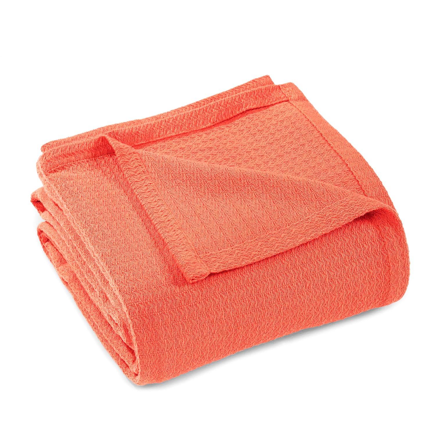 Superior Waffle Weave Honeycomb Knit Soft Textured All-Season Cotton Blanket