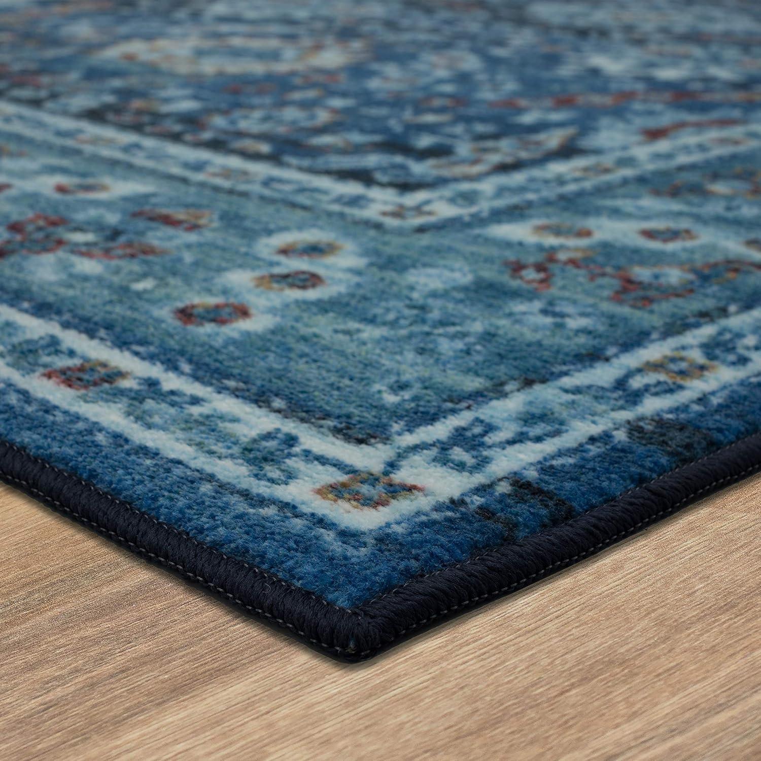 Mohawk Home Prismatic Marshall Denim Floral Ornamental (2' X 3') Accent Rug