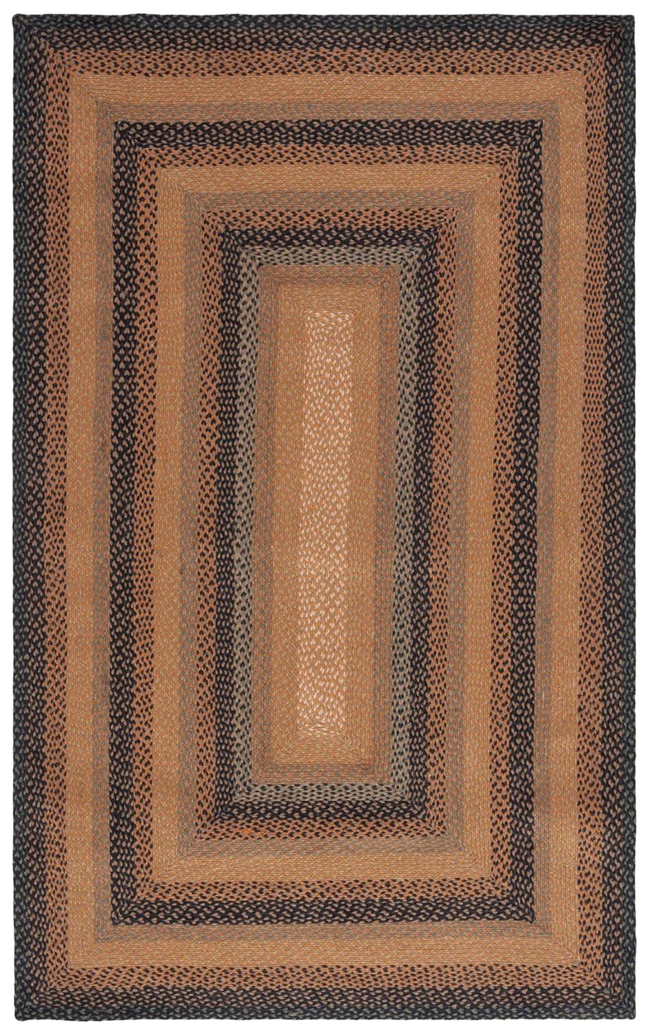 Braided BRD652 Flat Weave Indoor Area Rug - Natural/Sage - 6'x9' - Safavieh