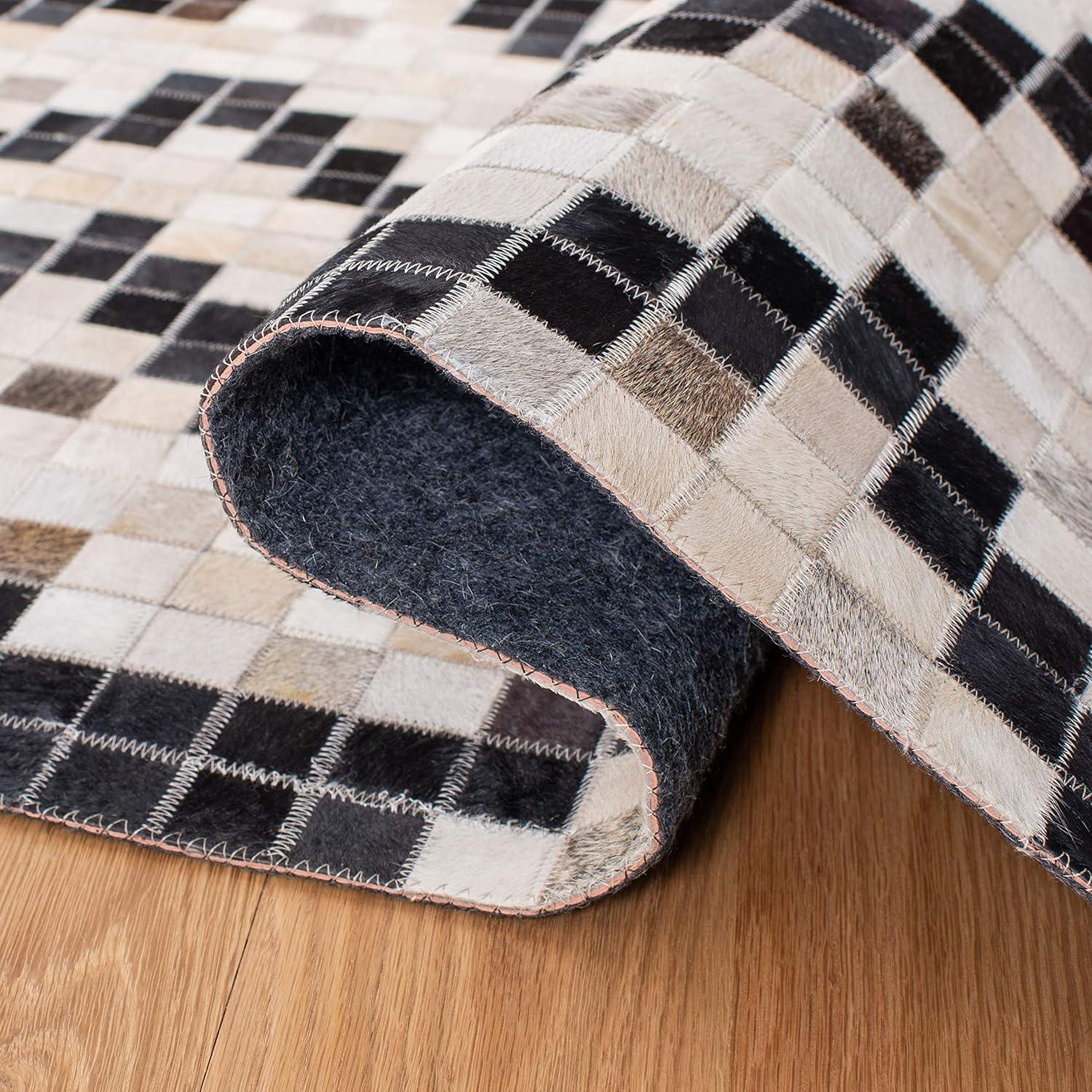 Studio Leather STL811 Hand Woven Area Rug - Ivory/Black - 4'x6' - Safavieh.