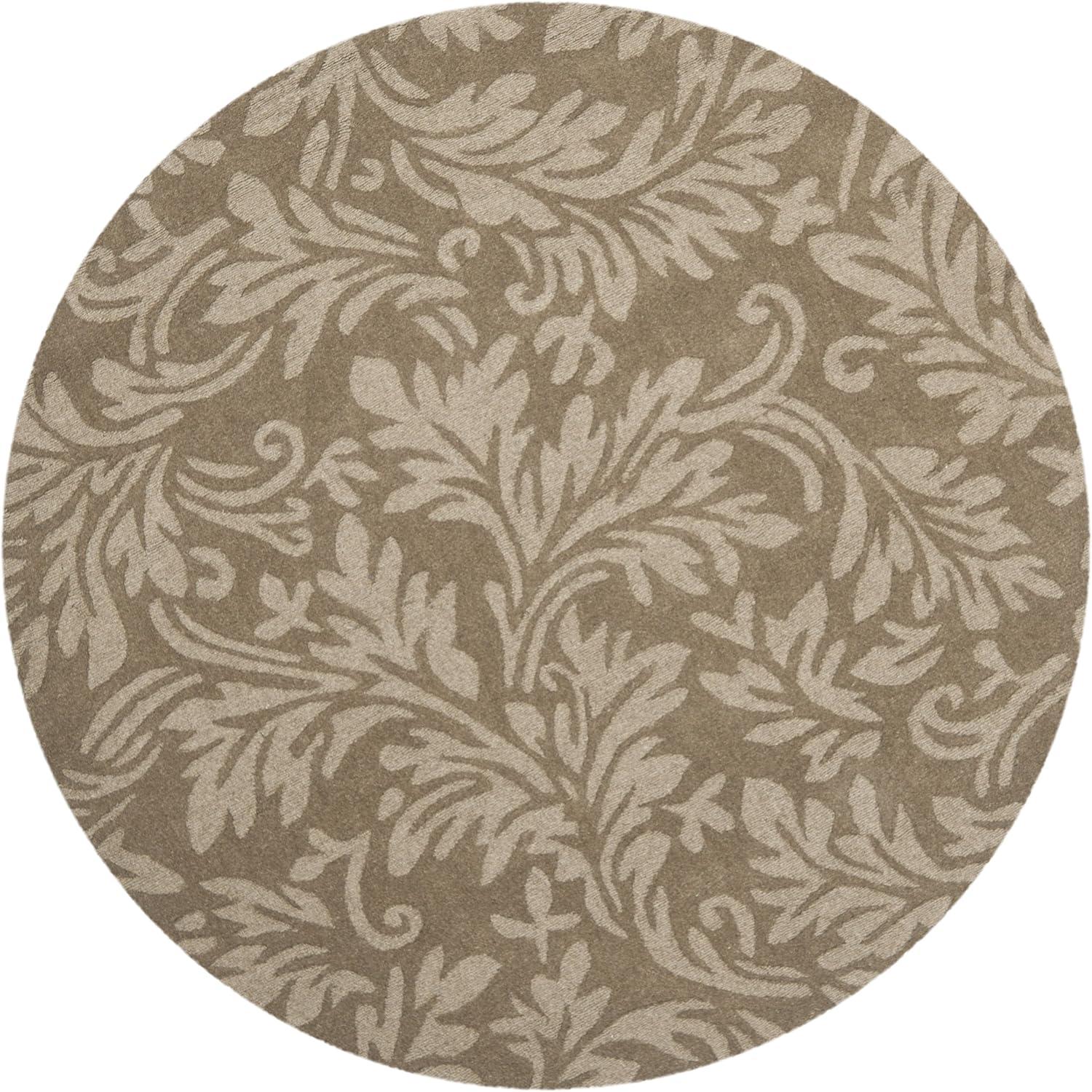 Impressions IM344 Hand Loomed Area Rug - Brown - 5' round - Safavieh.