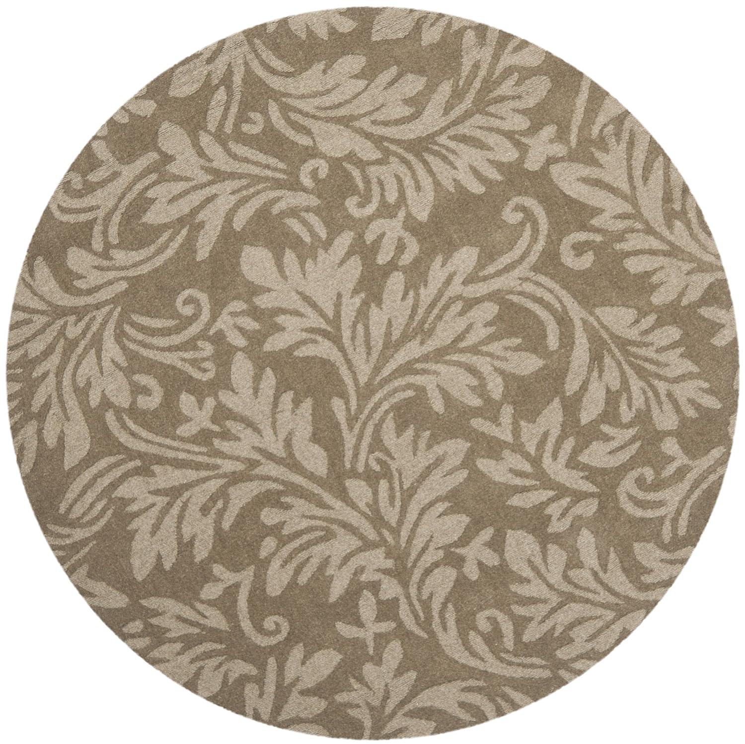 Impressions IM344 Hand Loomed Area Rug - Brown - 5' round - Safavieh.