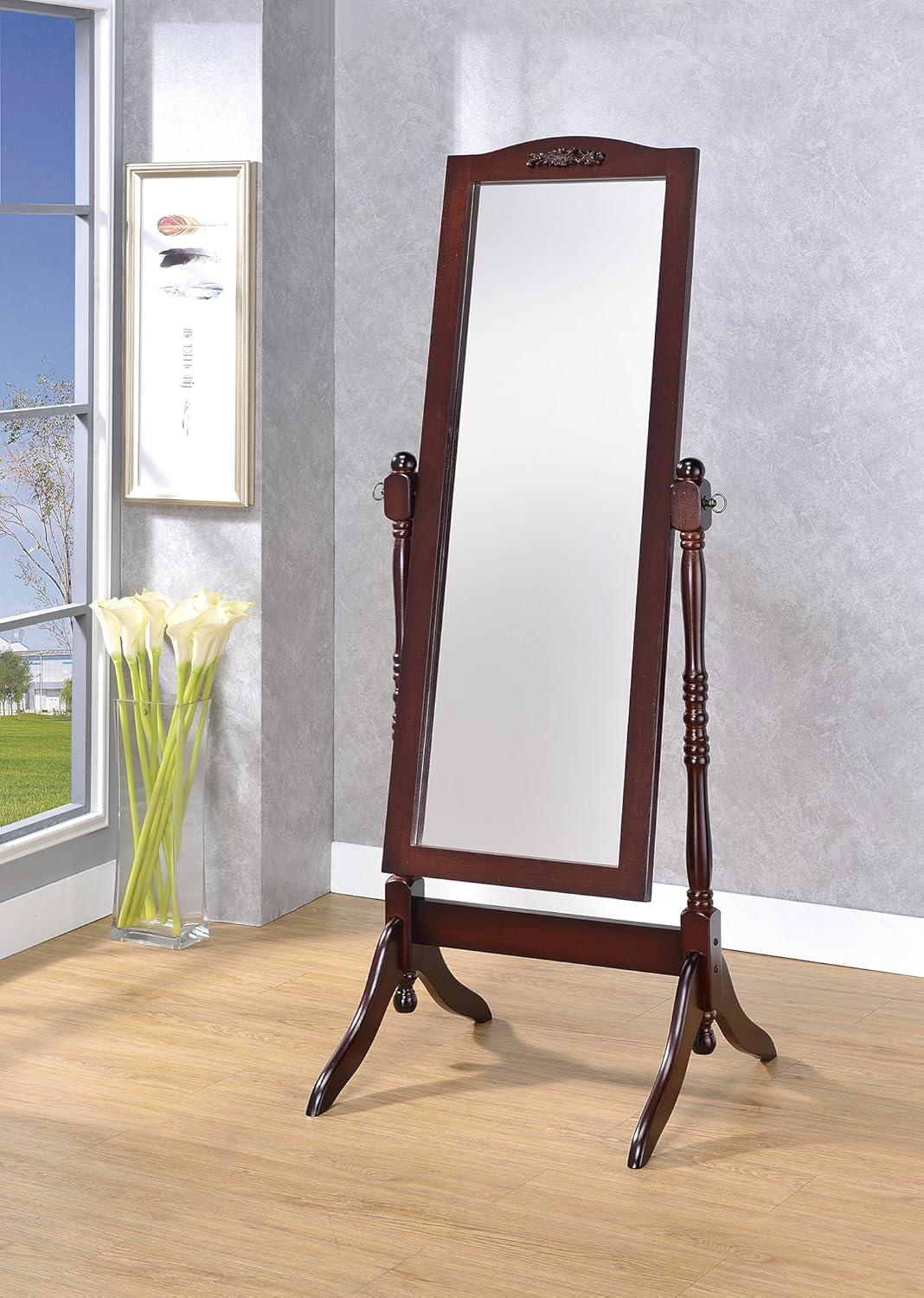 YuraZH Victoria Cheval Mirror, Walnut