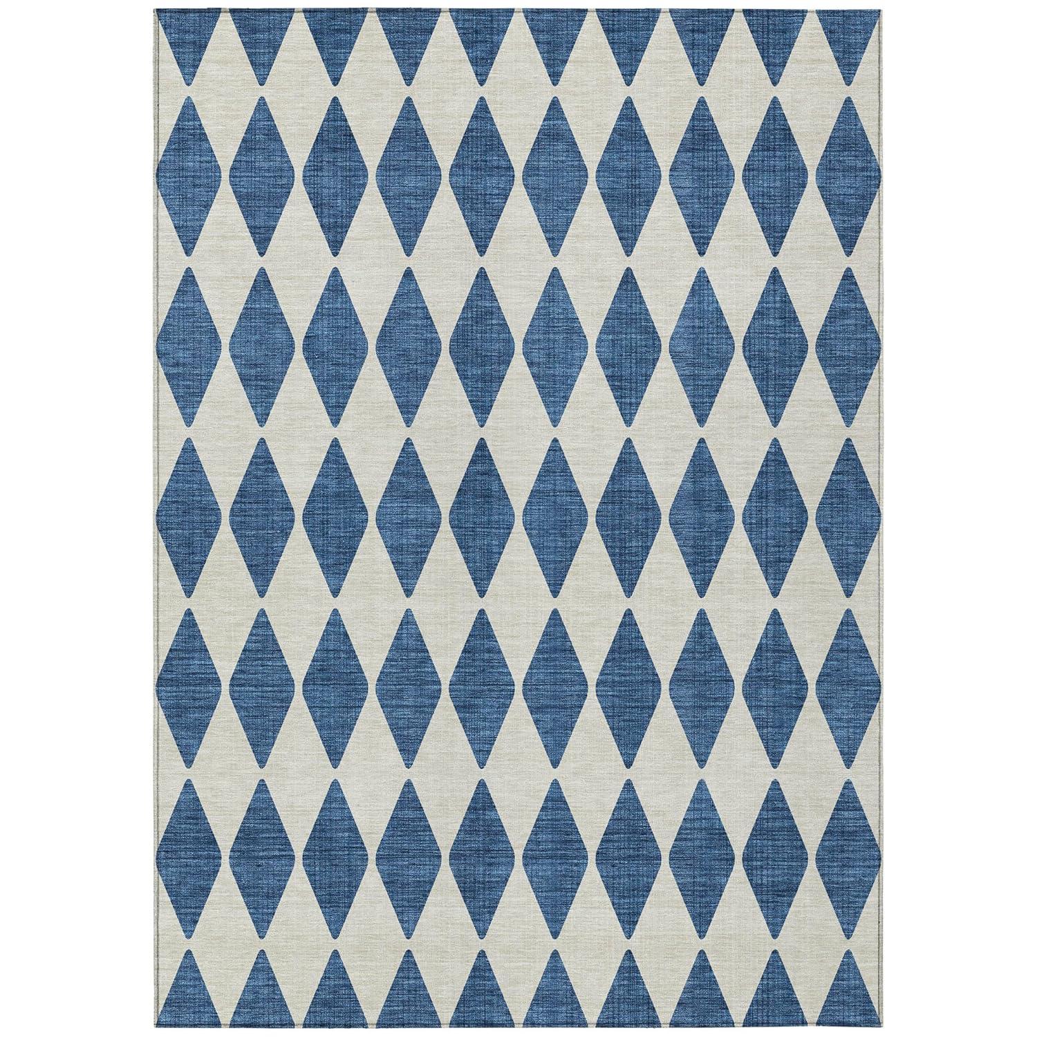 Addison Rugs Chantille ACN578 Navy 3' x 5' Indoor Outdoor Area Rug, Easy Clean, Machine Washable, Non Shedding, Bedroom, Living Room, Dining Room, Kitchen, Patio Rug