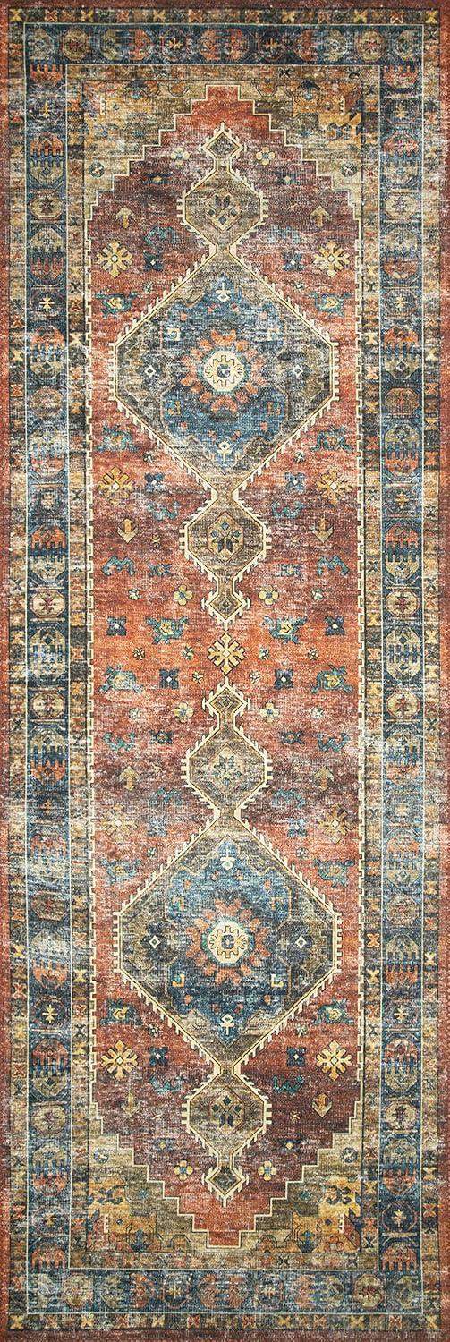 Loloi II SKYE SKY-11 Rust / Blue Oriental Area Rug 7'-6" x 9'-6"