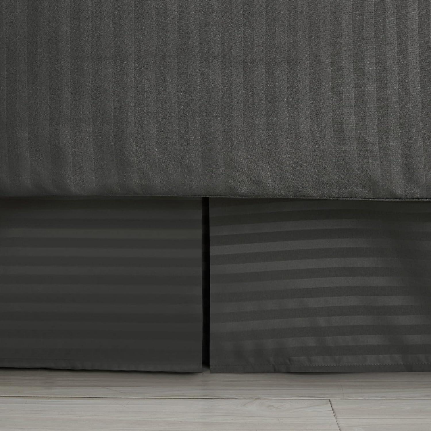 Sweet Home Collection Dobby Stripe Embossed Bed In a Bag Comforter Set