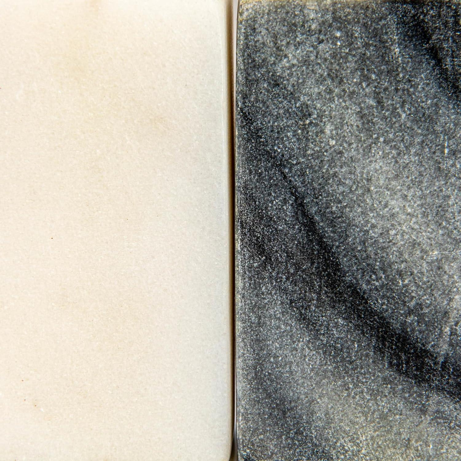 Creative Co-Op Heart-Shaped Marble Salt And Pepper Shakers