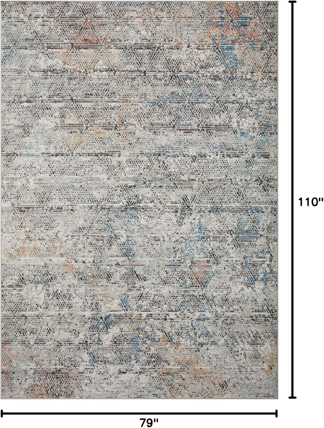 Loloi II Bianca Collection BIA-04 Grey / Multi, Abstract Area Rug 6'-7" x 9'-2"