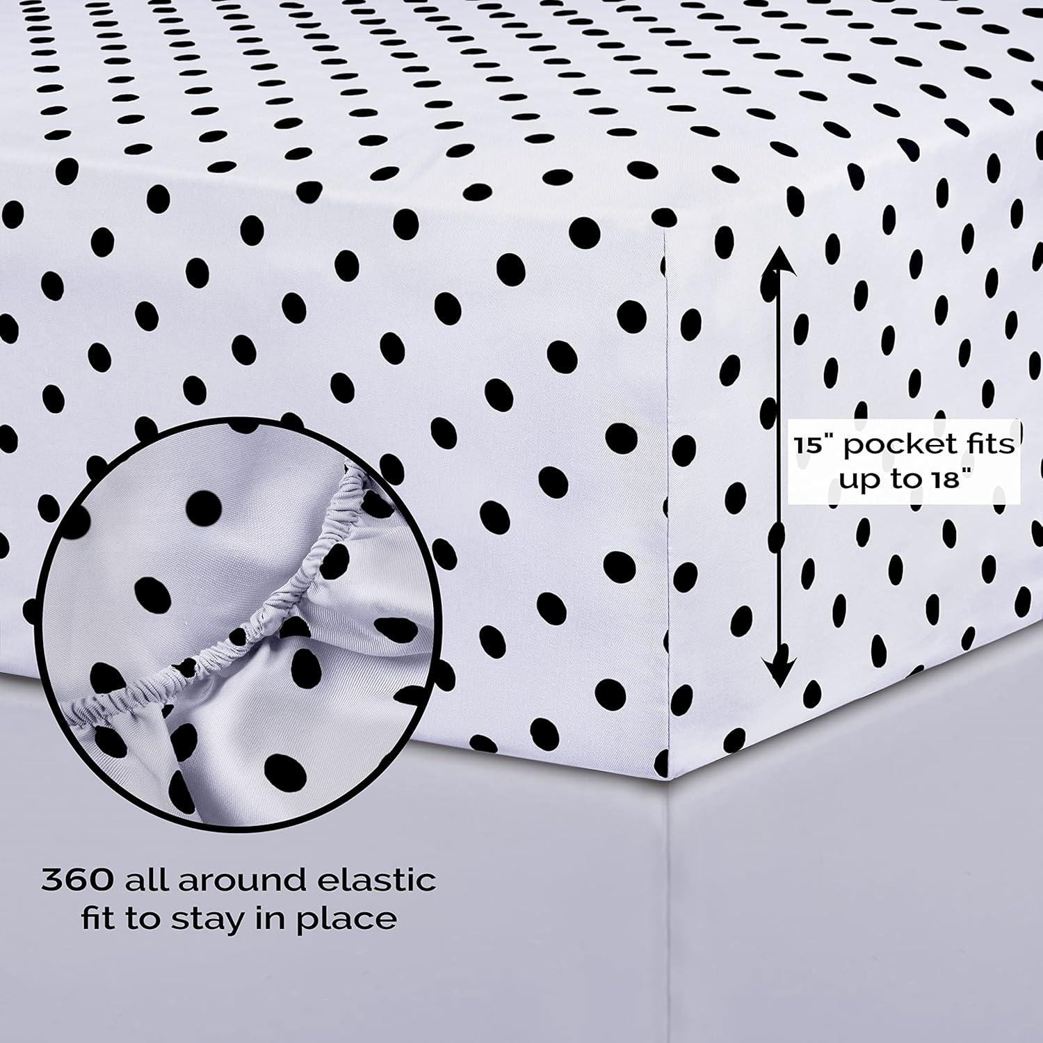 Superior Impressions Polka Dots 600 TC Cotton Poly Blend Deep Pocket Bed Sheet Set