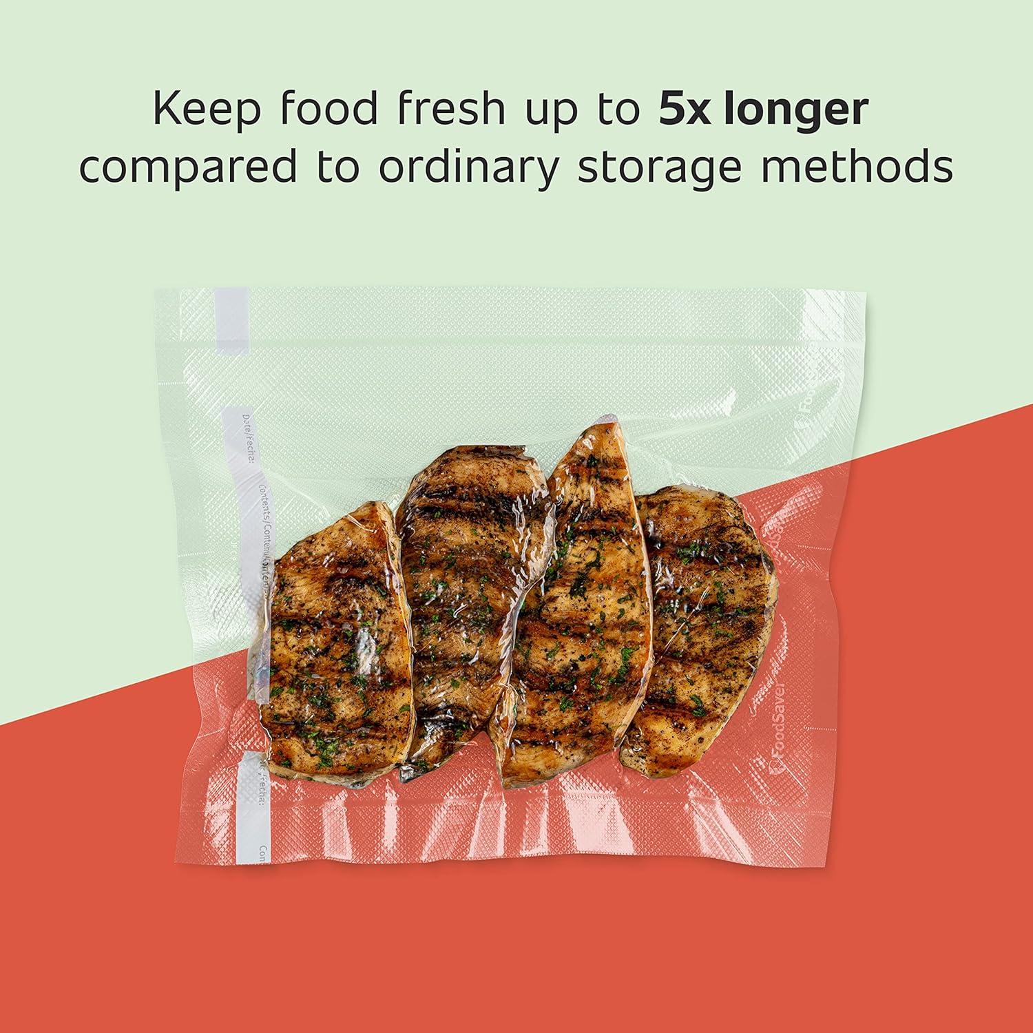 Clear 11" x 16' Expandable Heat-Seal Vacuum Sealer Rolls