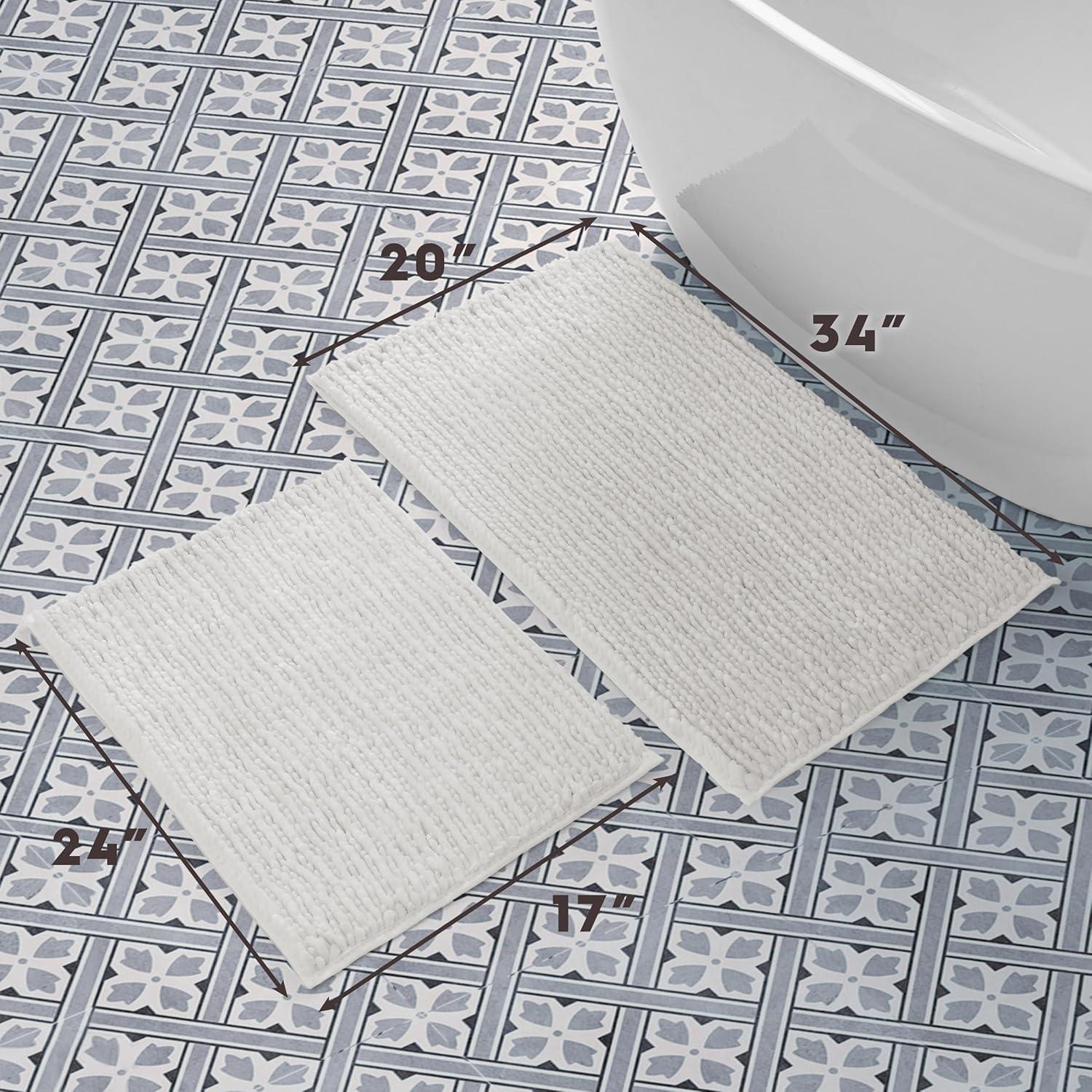 Laura Ashley Laura Ashley Butter Chenille 2 Pieces Bath Rugs