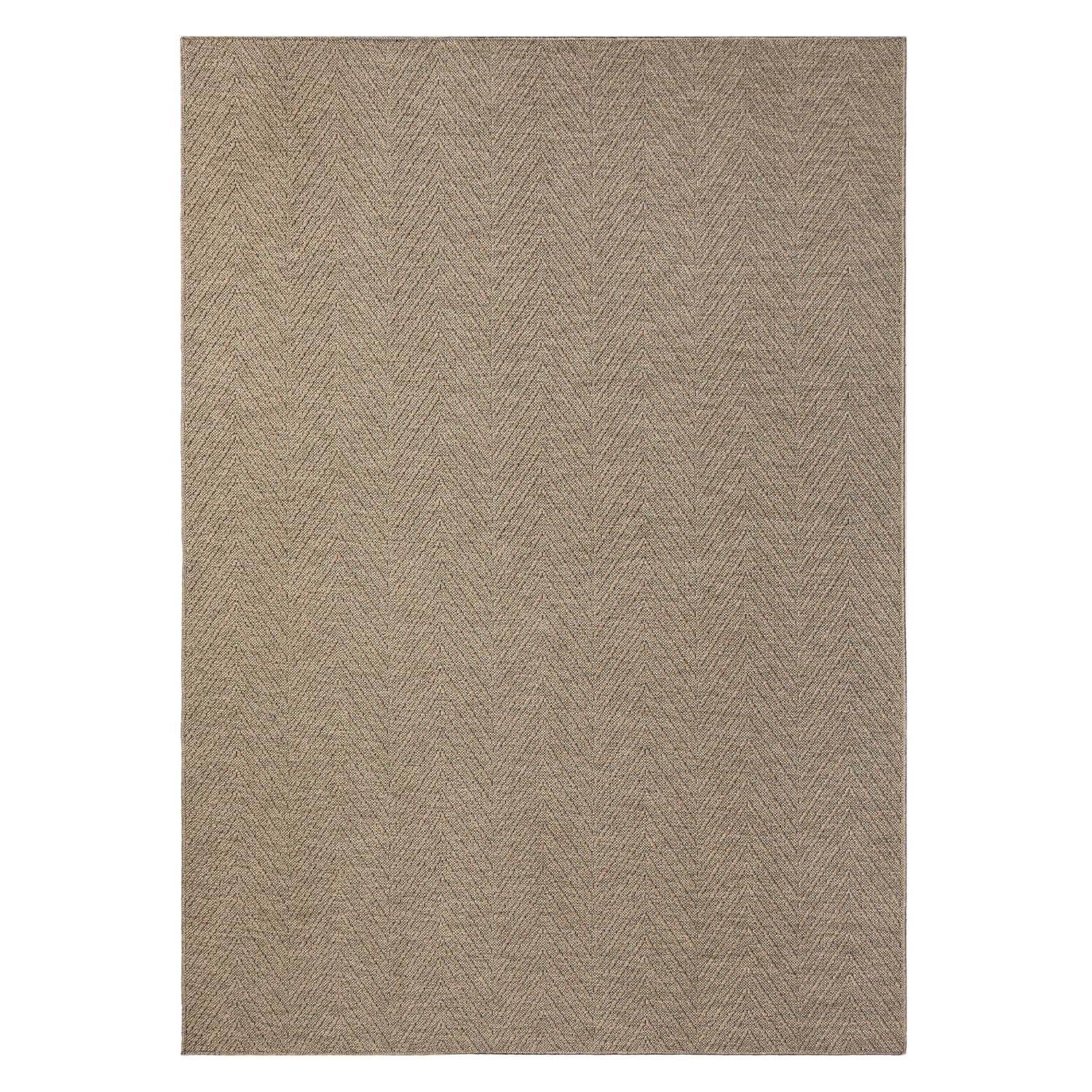 TOWN & COUNTRY BASICS Pax Herringbone Textured Solid Everwash® Washable Area Rug, Low Pile, Non-Slip Backing, Easy Clean Pet & Family Friendly Rug, Brown, 9'x12'
